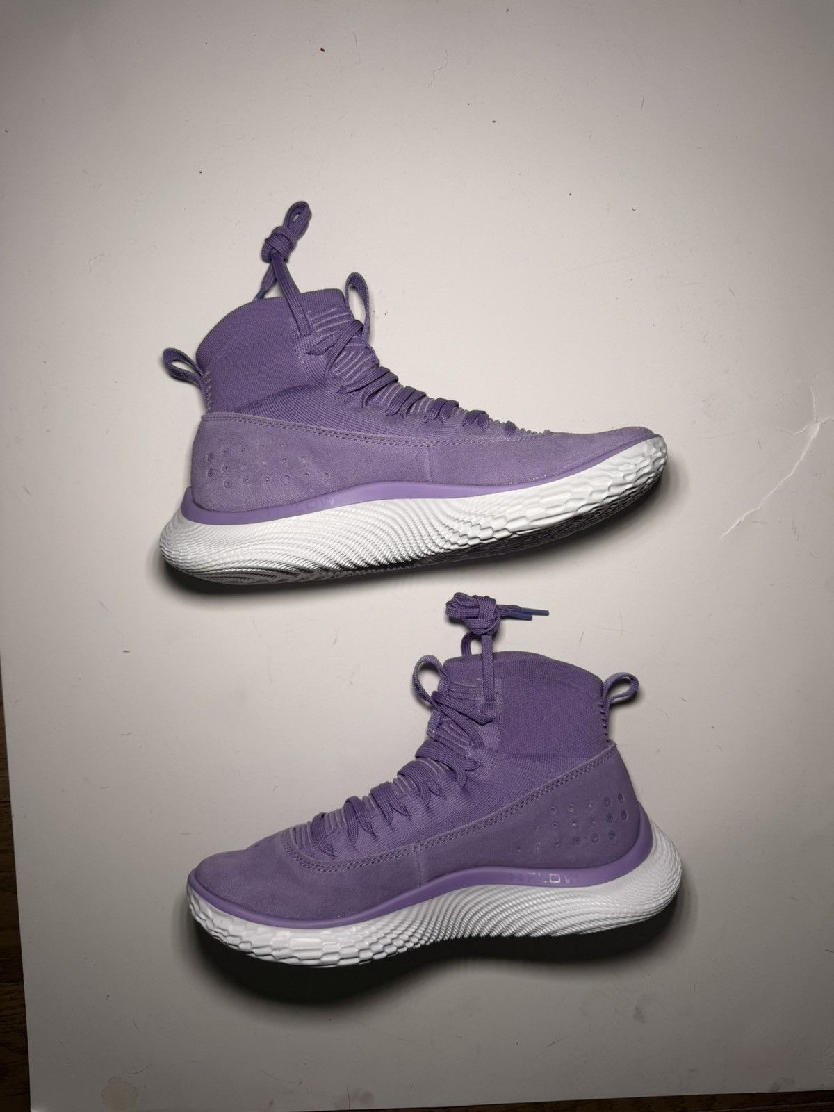 Under Armour RARE Curry Brand Curry 4 FloTro Vivid Lilac sz 8 3024861 500 Size US 8 / EU 41 - 3 Thumbnail