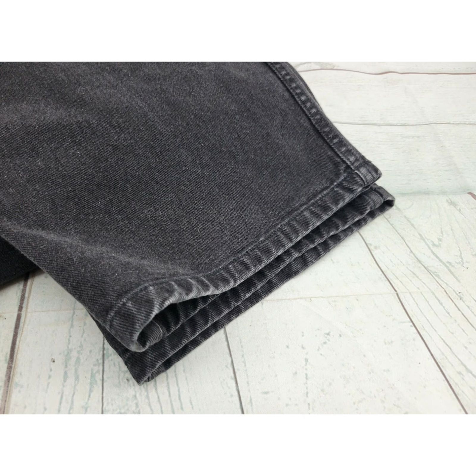 Tommy Hilfiger VINTAGE Tommy Hilfiger Jeans Bermuda 5-Pocket Denim Black 42x30 Mens Regular 90s Spell Out Waistband Stretch Size US 42 / EU 58 - 5 Thumbnail