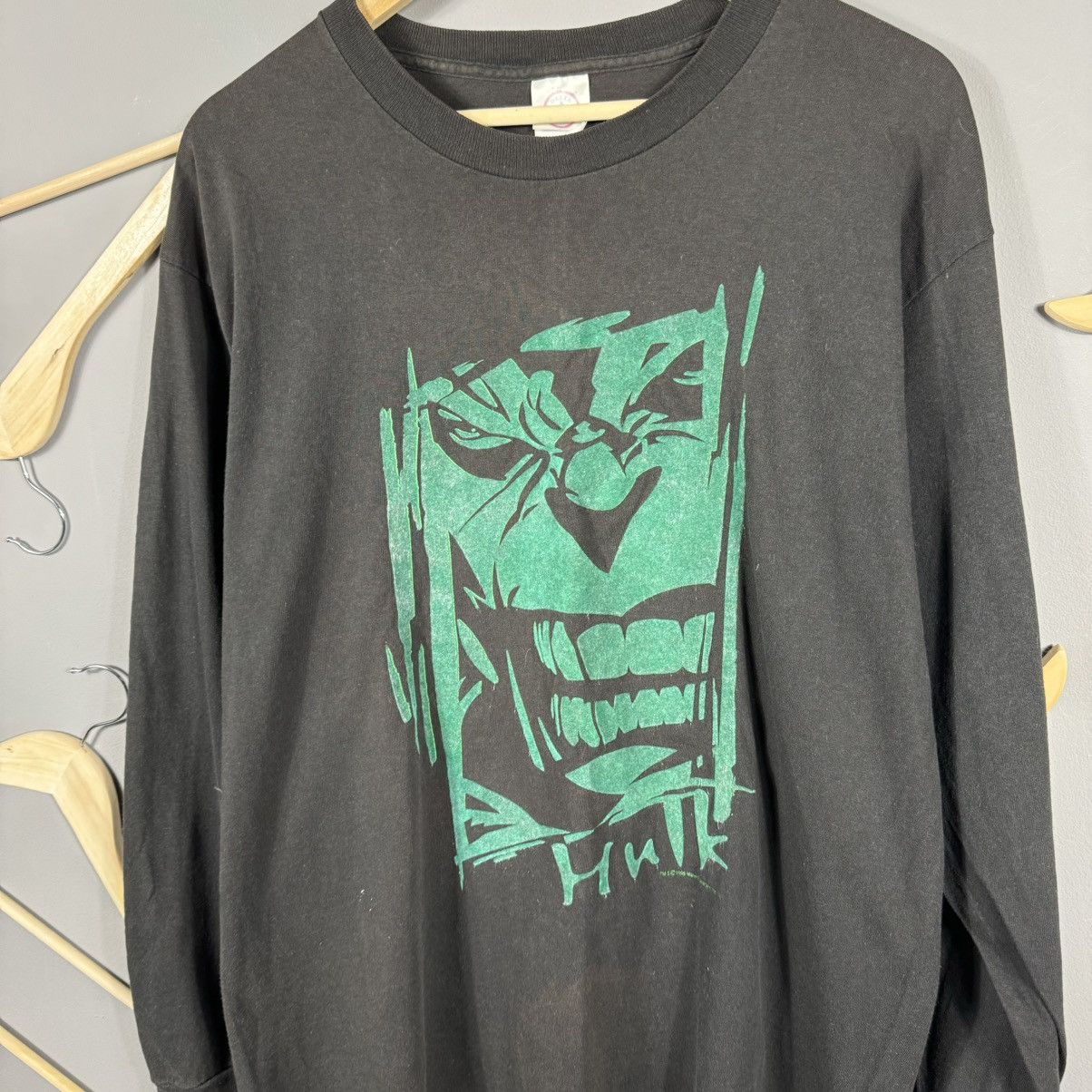 Marvel Comics Vintage 1999 Marvel Hulk in Rage Long Sleeve T-shirt Size US XL / EU 56 / 4 - 6 Thumbnail