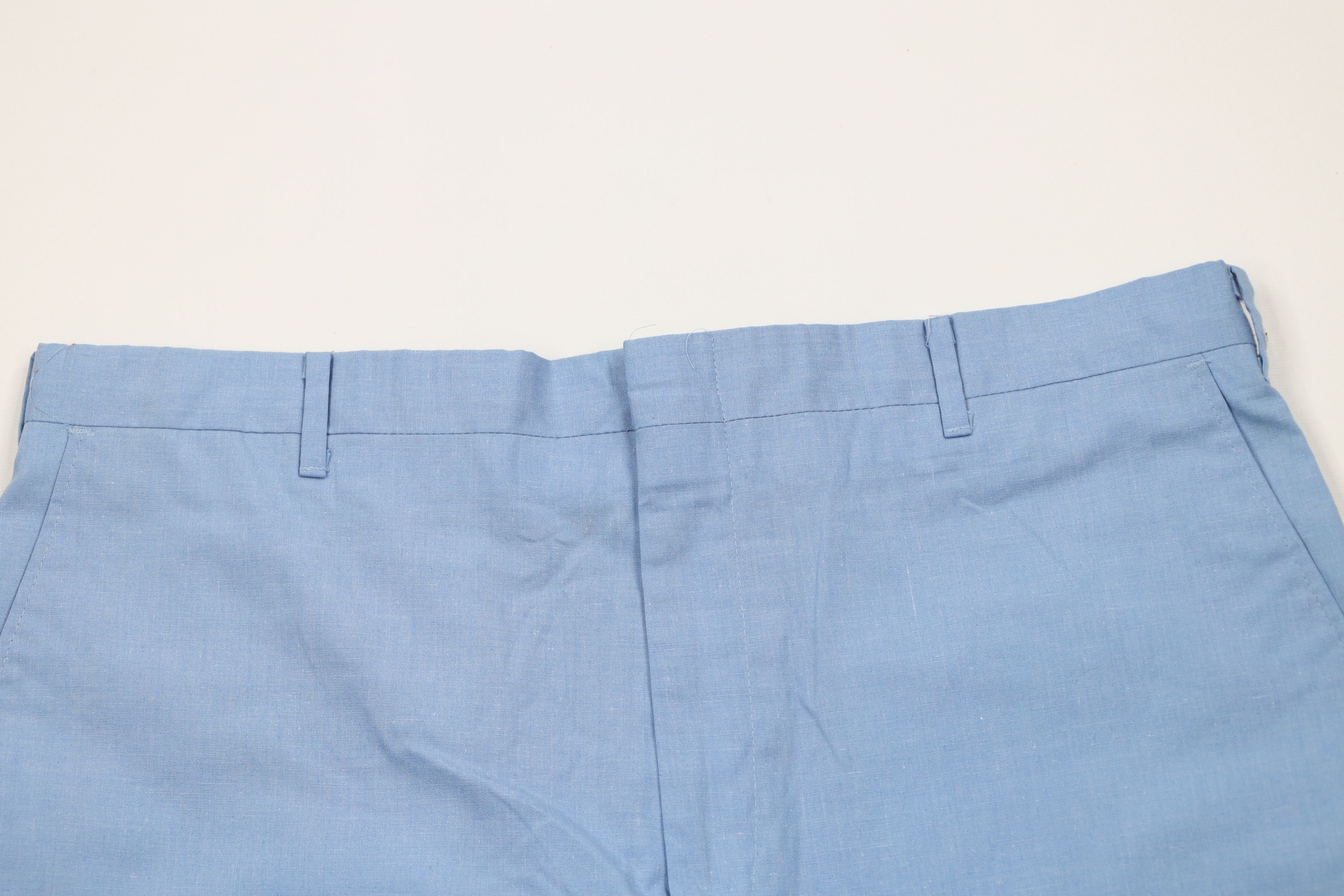 Vintage Vintage 60s 70s Streetwear Above Knee Chino Shorts Blue USA Size US 35 - 2 Thumbnail