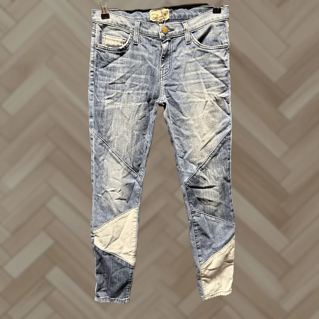 Vintage Current/Elliott The Stiletto Skinny Jeans Womens 27 Blue Patchwork Size 27" / US 4 / IT 40 - 1 Thumbnail