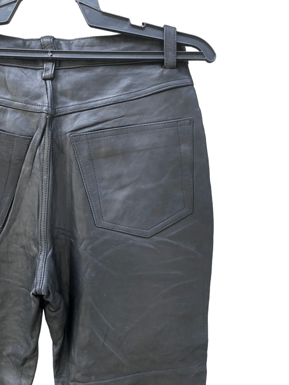 Beams Plus Rare💥Beams black Cowhide Leather Pants Size US 29 - 9 Thumbnail