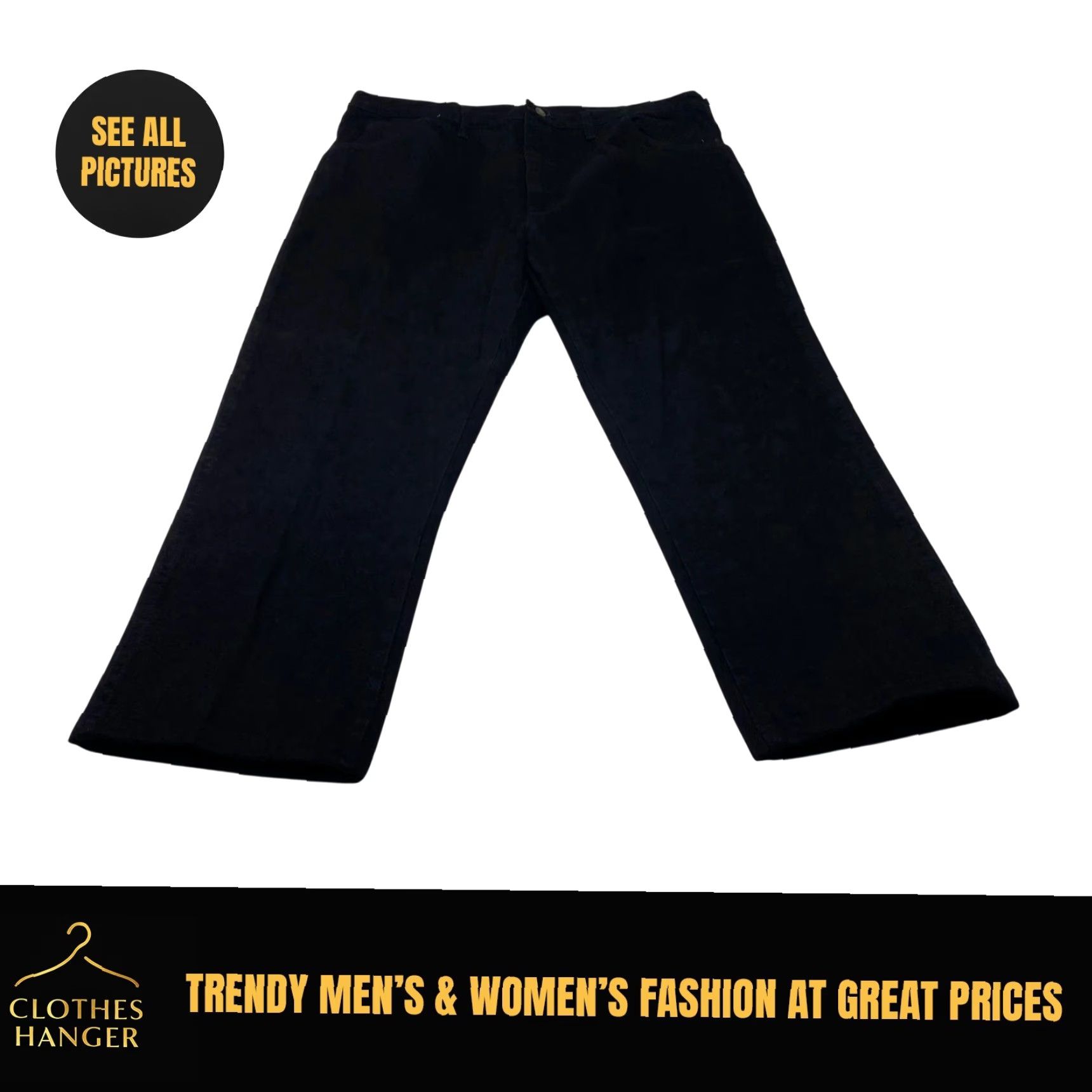 Denime VINTAGE NWT Mens Denim Jeans 42x27 Rustler Black Gold Heavyweight 90s Rugged Straight 5-Pocket Mens Jeans Black Rustler 42 Mens Size US 42 / EU 58 - 2 Thumbnail