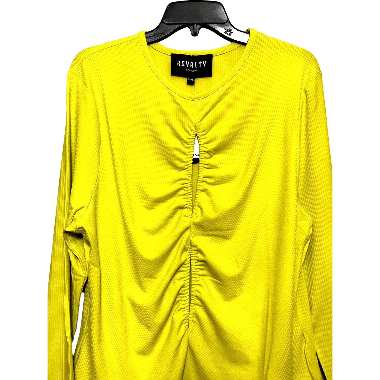 Other Royalty By Maluma Bodysuit Ribbed Yellow Women's XXXL NWT Size 3XL / US 20-22 - 3 Thumbnail