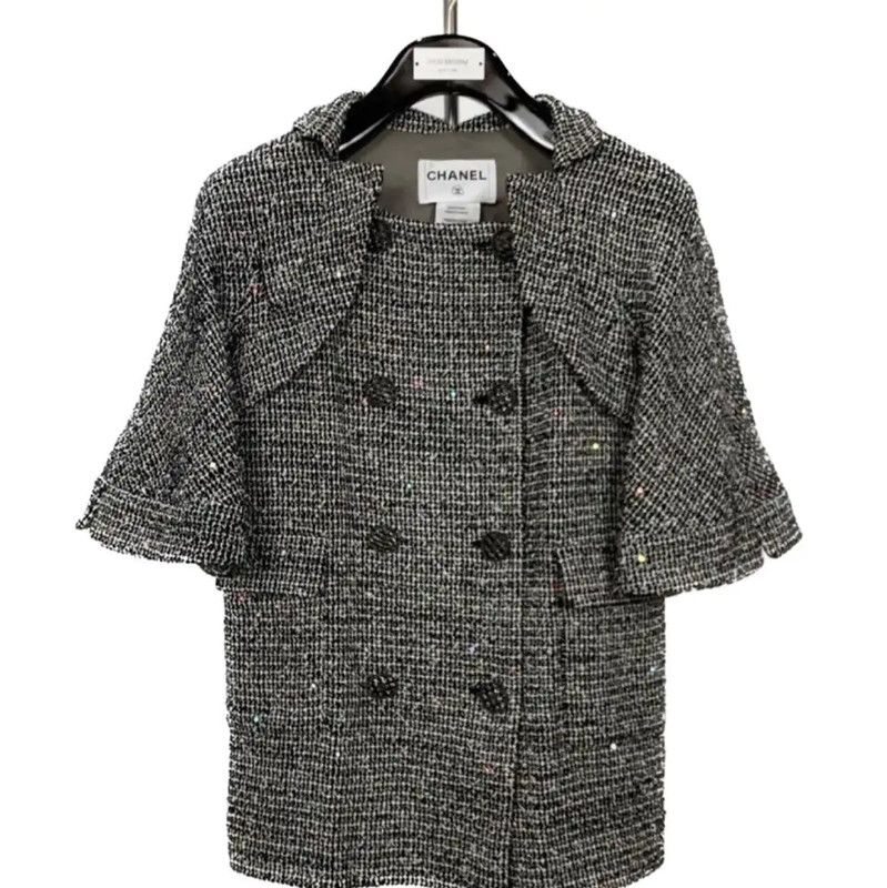 Chanel Chanel Gray Cotton Women's Pullover Sweater 0089 Size XS / US 0-2 / IT 36-38 - 1 Thumbnail