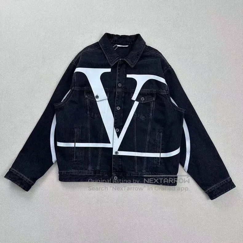 Valentino Valentino Printed logo denim jacket Size US L / EU 52-54 / 3 - 1 Thumbnail