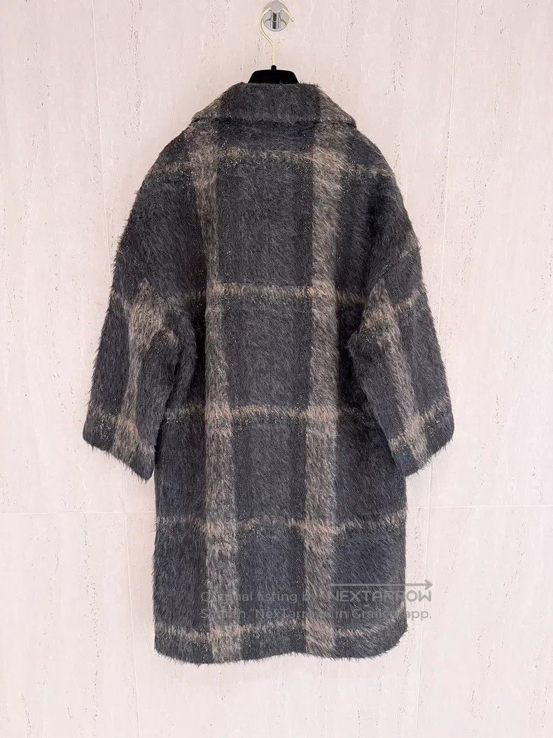Brunello Cucinelli Brunello Cucinelli Alpaca wool mixed grey checkered coat Size XS / US 0-2 / IT 36-38 - 2 Thumbnail