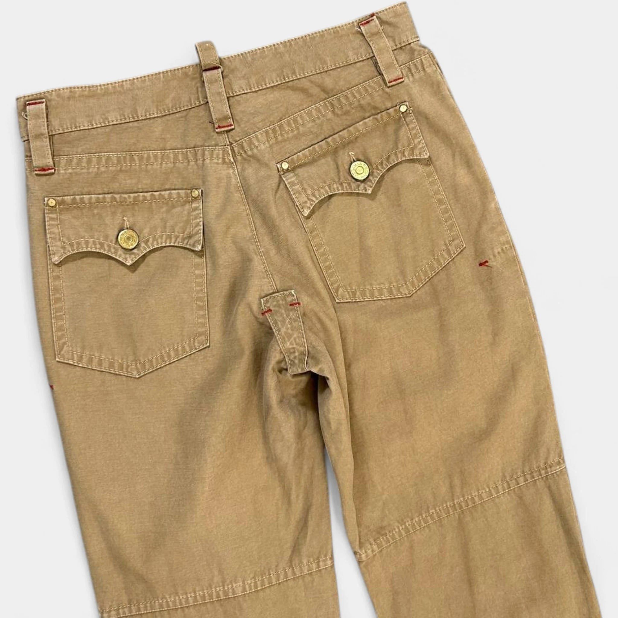 Dsquared2 Dsquared2 AC/DC 2000s Beige Pants Size US 30 / EU 46 - 5 Thumbnail