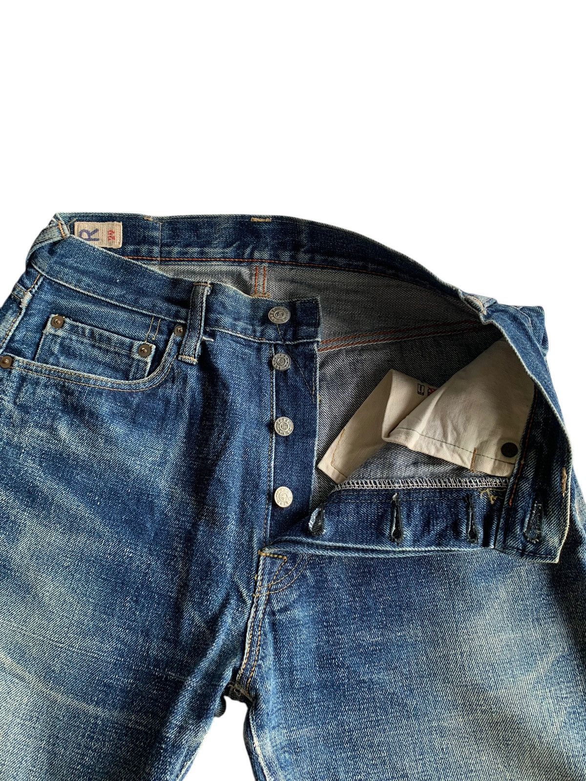 Vintage Vintage 45Rpm Selvedge Button Fly Rusty Distressed Denim Size US 27 - 11 Thumbnail