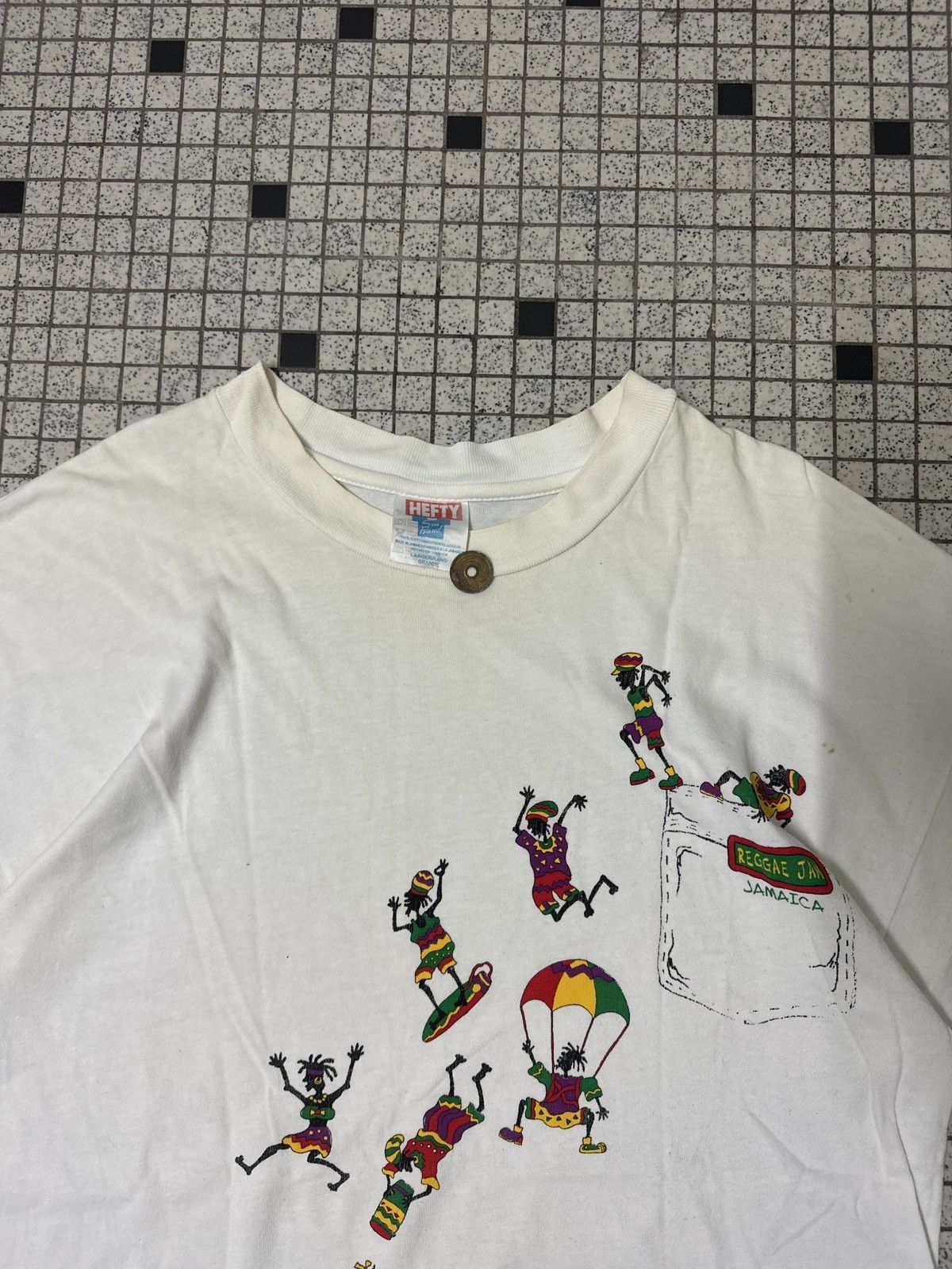 Vintage 🔥RARE🔥 Vintage 90s Reggae Jam Jamaica Over Print Shirt Size US L / EU 52-54 / 3 - 3 Thumbnail