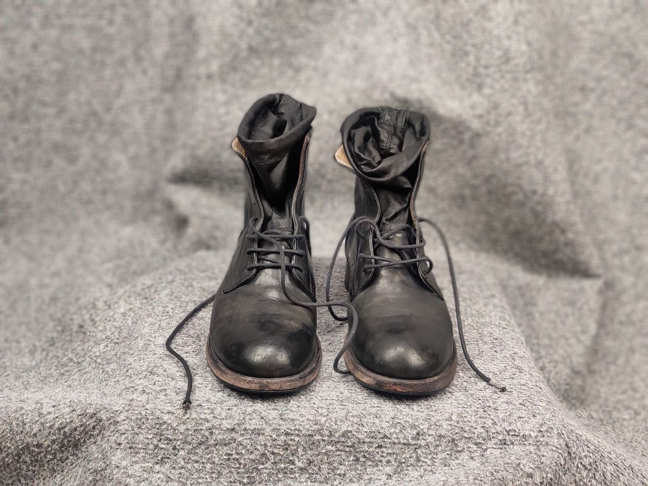 Vintage Vintage Guidi Style lace up Black Leather ankle Boots Size US 6 / IT 36 - 9 Thumbnail