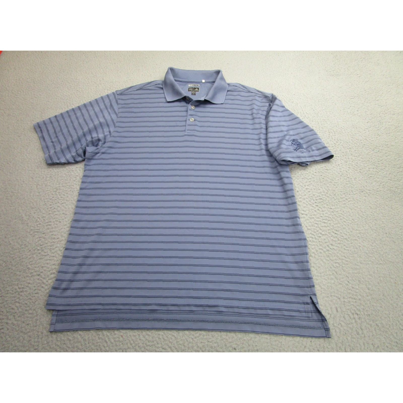 Adidas Adidas Polo Shirt Mens XL Blue ClimaCool Striped Golf Valencia CC Performance Size US XL / EU 56 / 4 - 2 Thumbnail