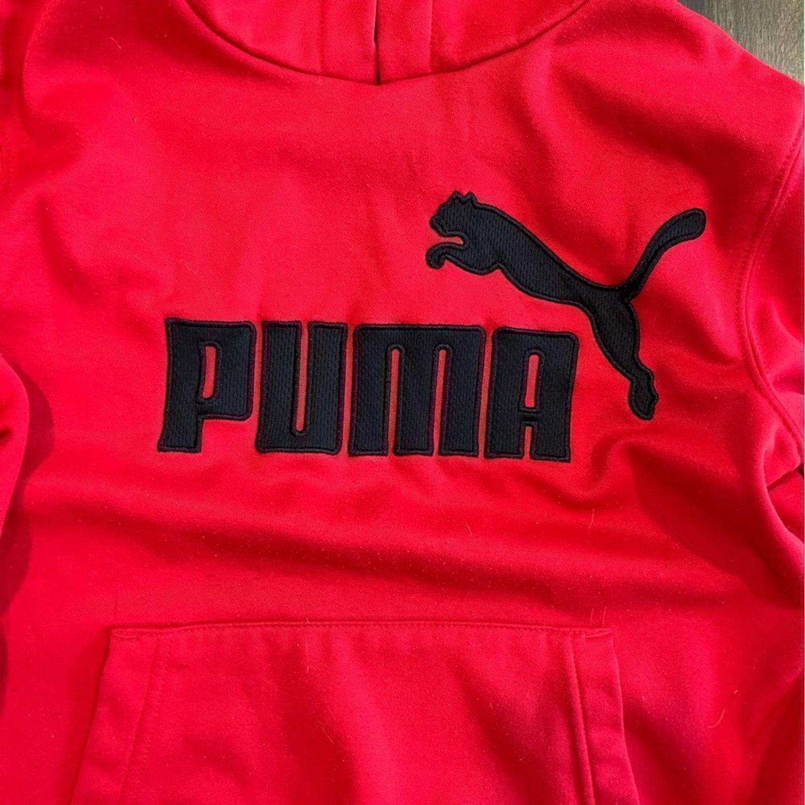 Puma Puma Kids Hoodie Red and Black Fleece - Size S Size S / US 4 / IT 40 - 11 Thumbnail