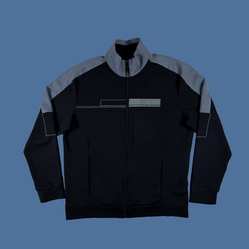 Hugo Boss HUGO BOSS Track Jacket Full Zip Colorblock Black Men's XL Size Size US XL / EU 56 / 4 - 1 Thumbnail