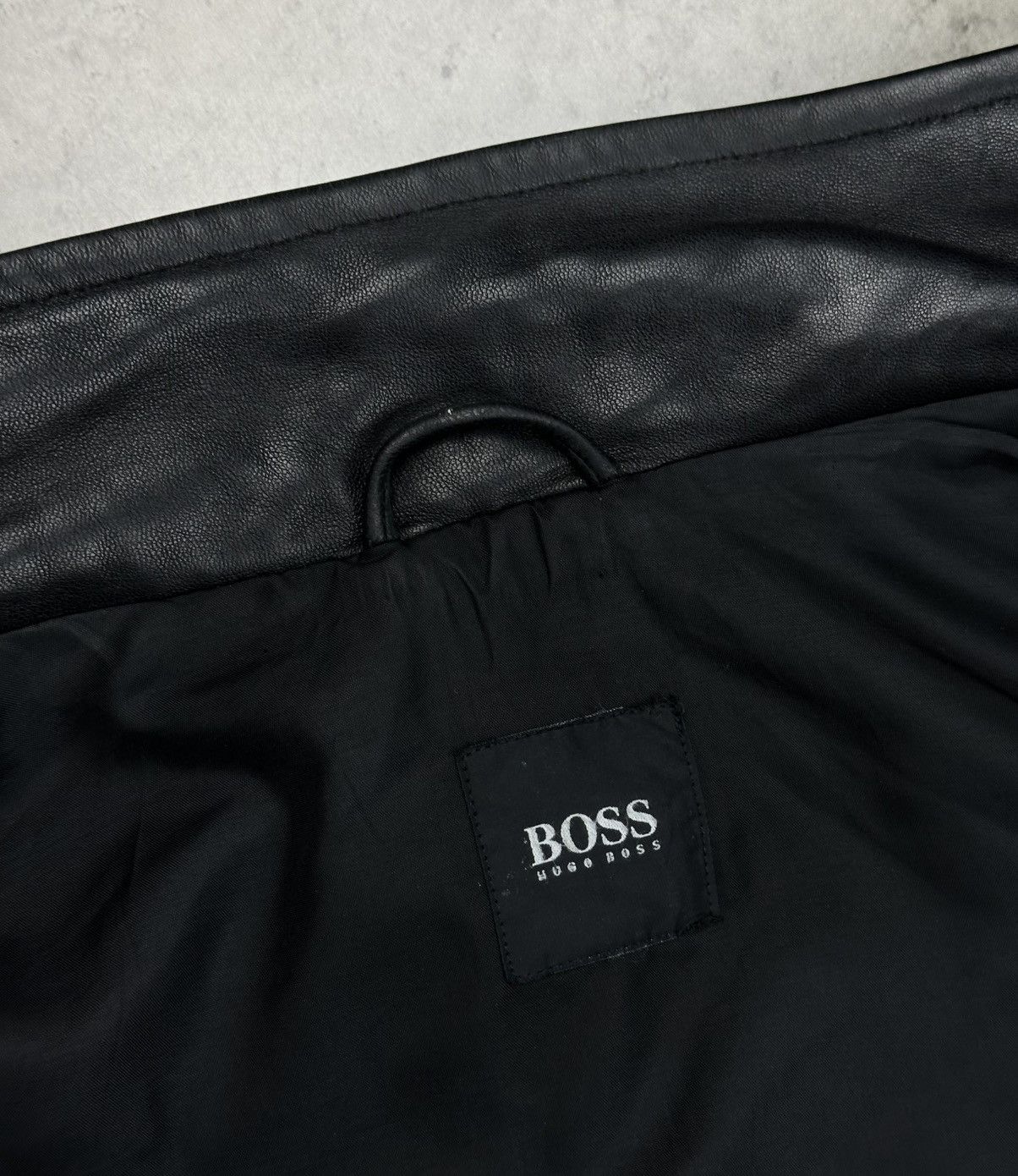 Hugo Boss Men Hugo Boss Black Lamb Leather Vintage Style Padded Jacket Size US M / EU 48-50 / 2 - 10 Thumbnail