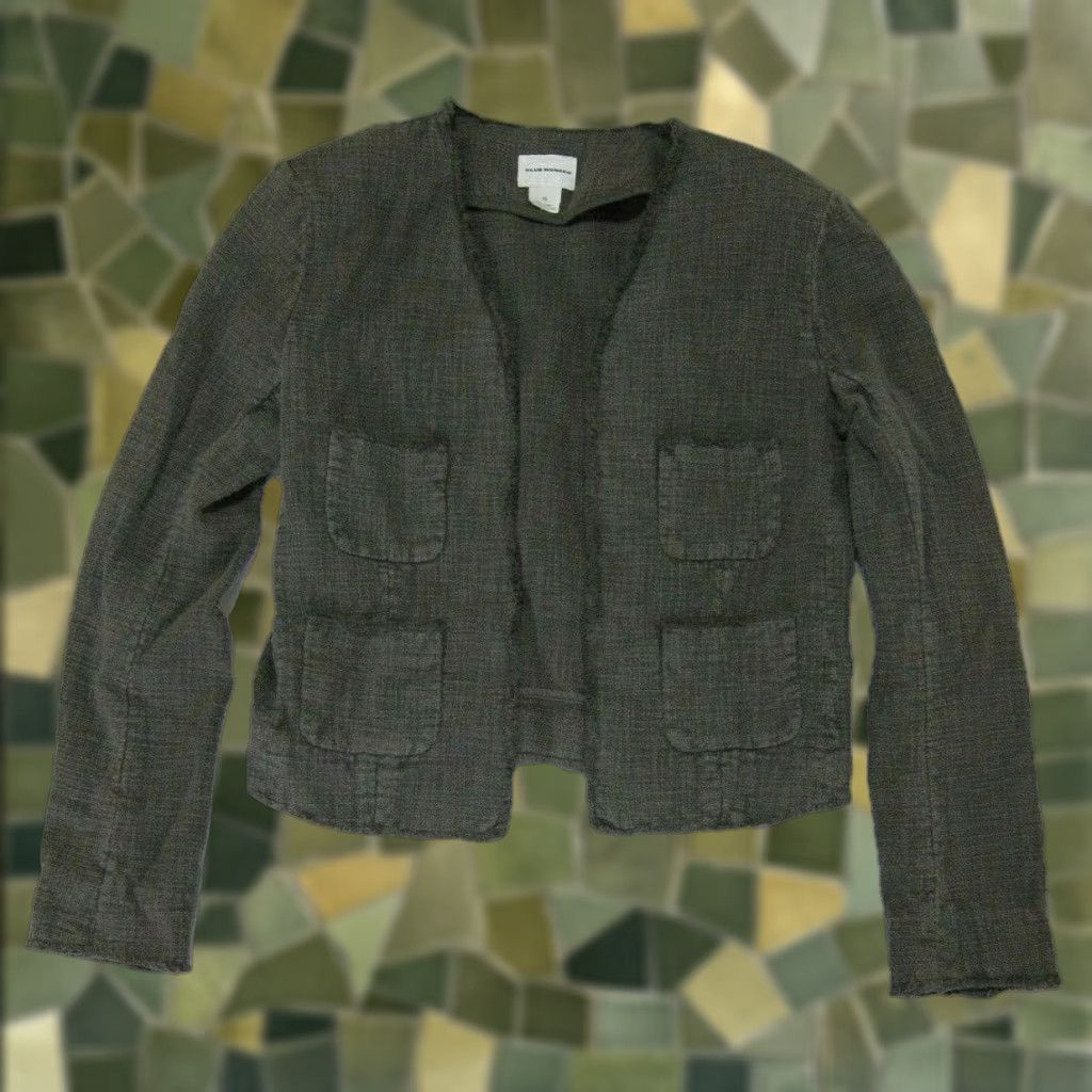 Club Monaco Club Monaco 100% Heavy Cotton Grey Blazer Suit Jacket Women Size 10 Size L / US 10 / IT 46 - 1 Thumbnail