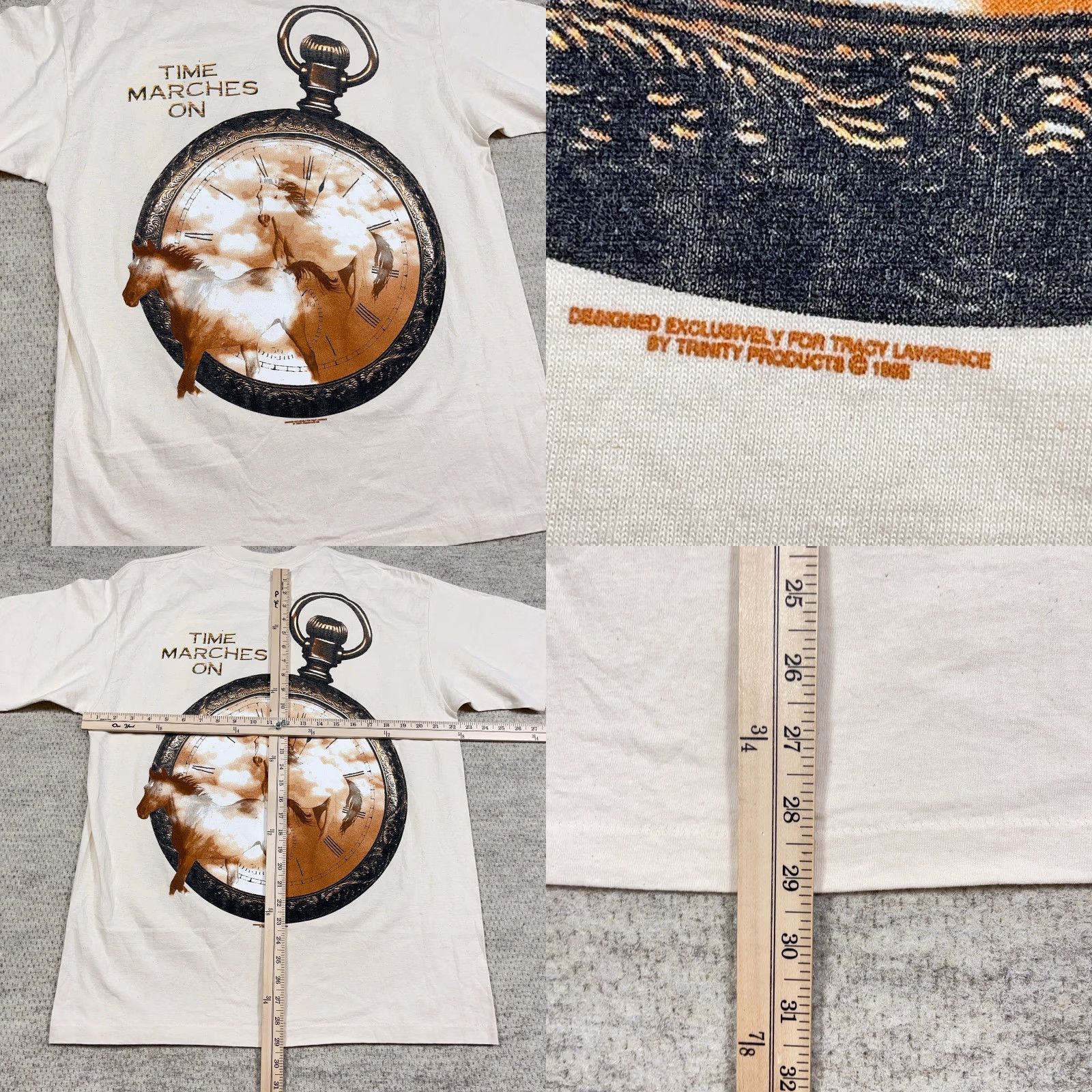 TEE JAYS VINTAGE Tracy Lawrence Tee Jays Shirt Men XL Tan Beige Graphic Print 90s Rock Retro Band Music 90s Womens Mens Boys Girls Size US XL / EU 56 / 4 - 9 Thumbnail