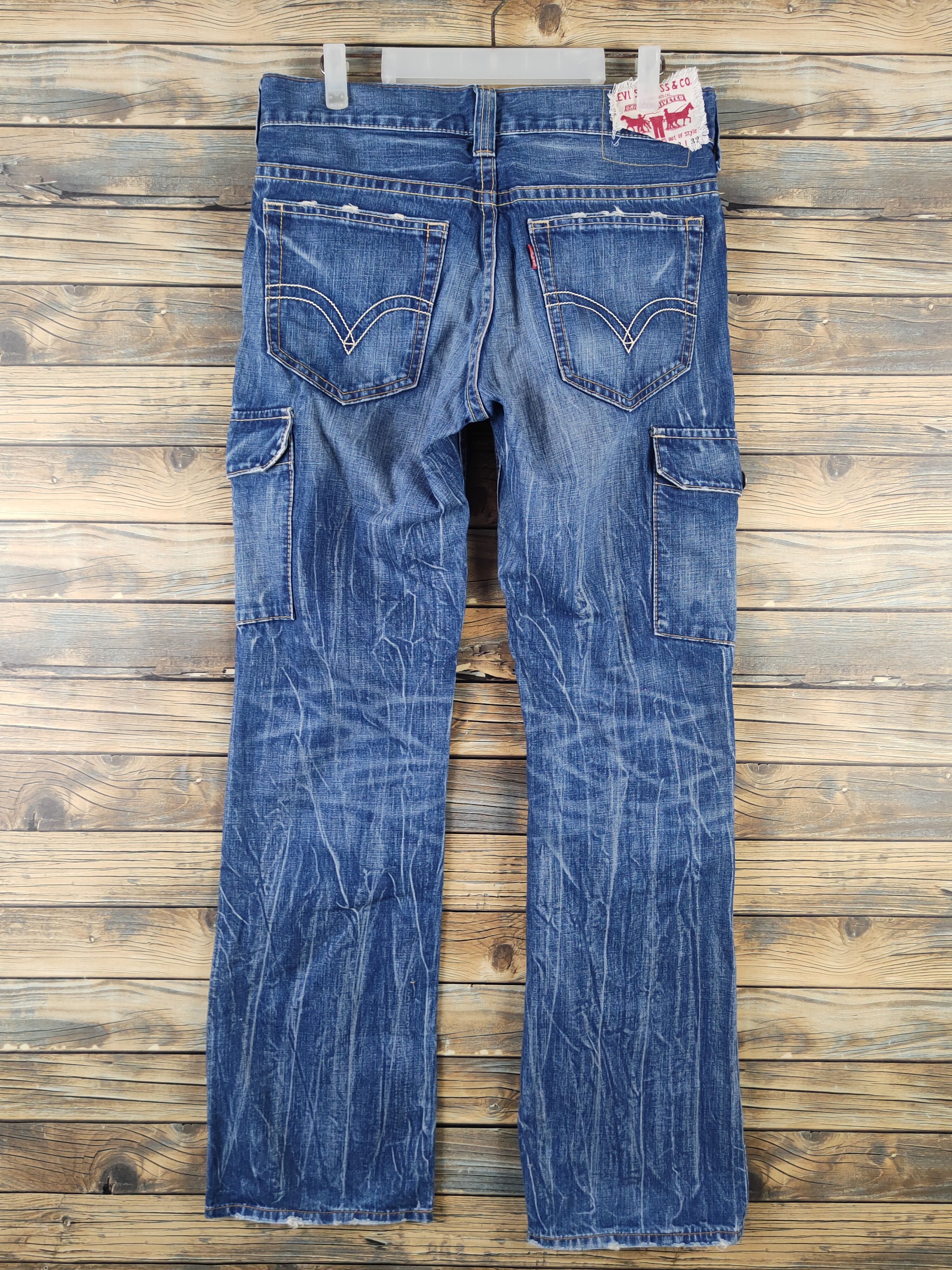 Levi's DL Levi's Blue Distressed Ripped Denim Jeans #1963 Size US 32 / EU 48 - 7 Thumbnail