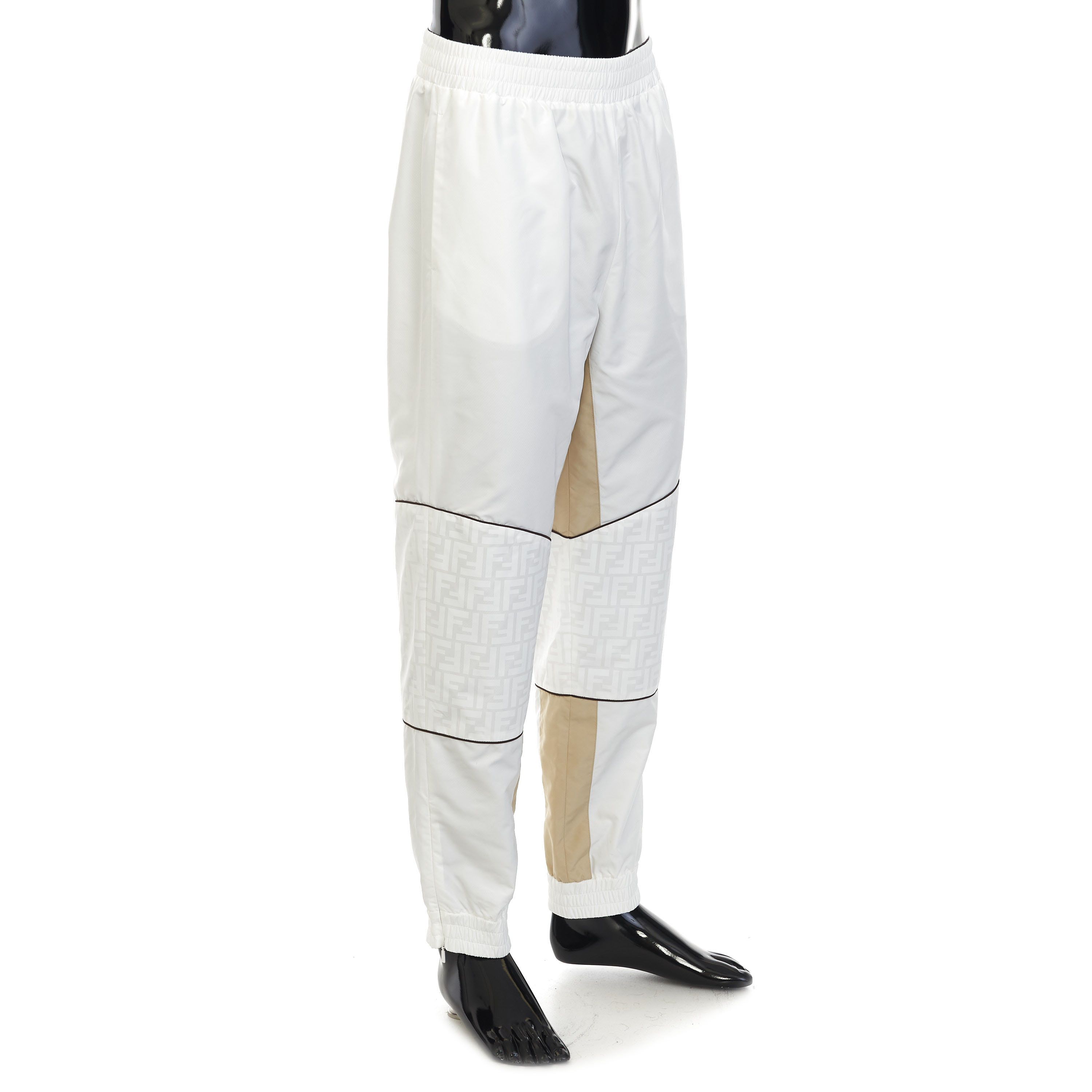 Fendi White Nylon Track Pants With FF Zucca Pattern Print Size S Size US 28 / EU 44 - 7 Thumbnail