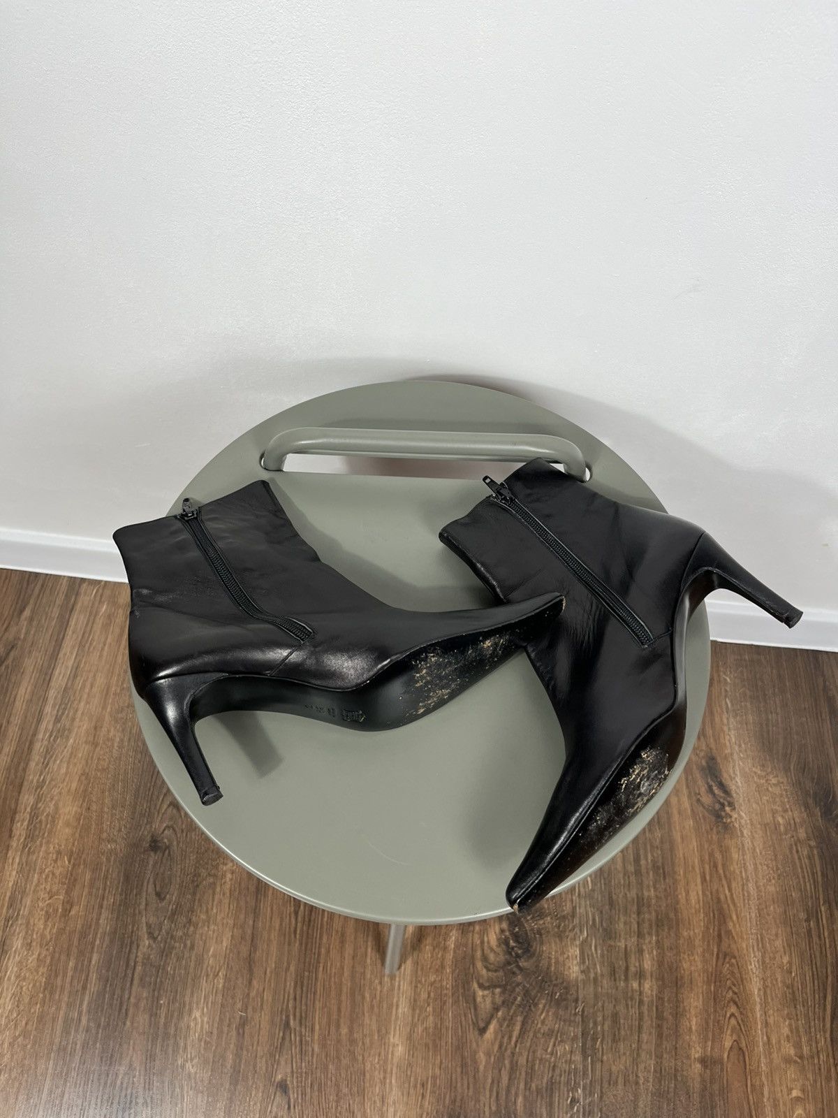 Other Minimalist Pointed Toe Leather Ankle Boots Made in Spain 38 Size US 7.5 / IT 37.5 - 11 Thumbnail