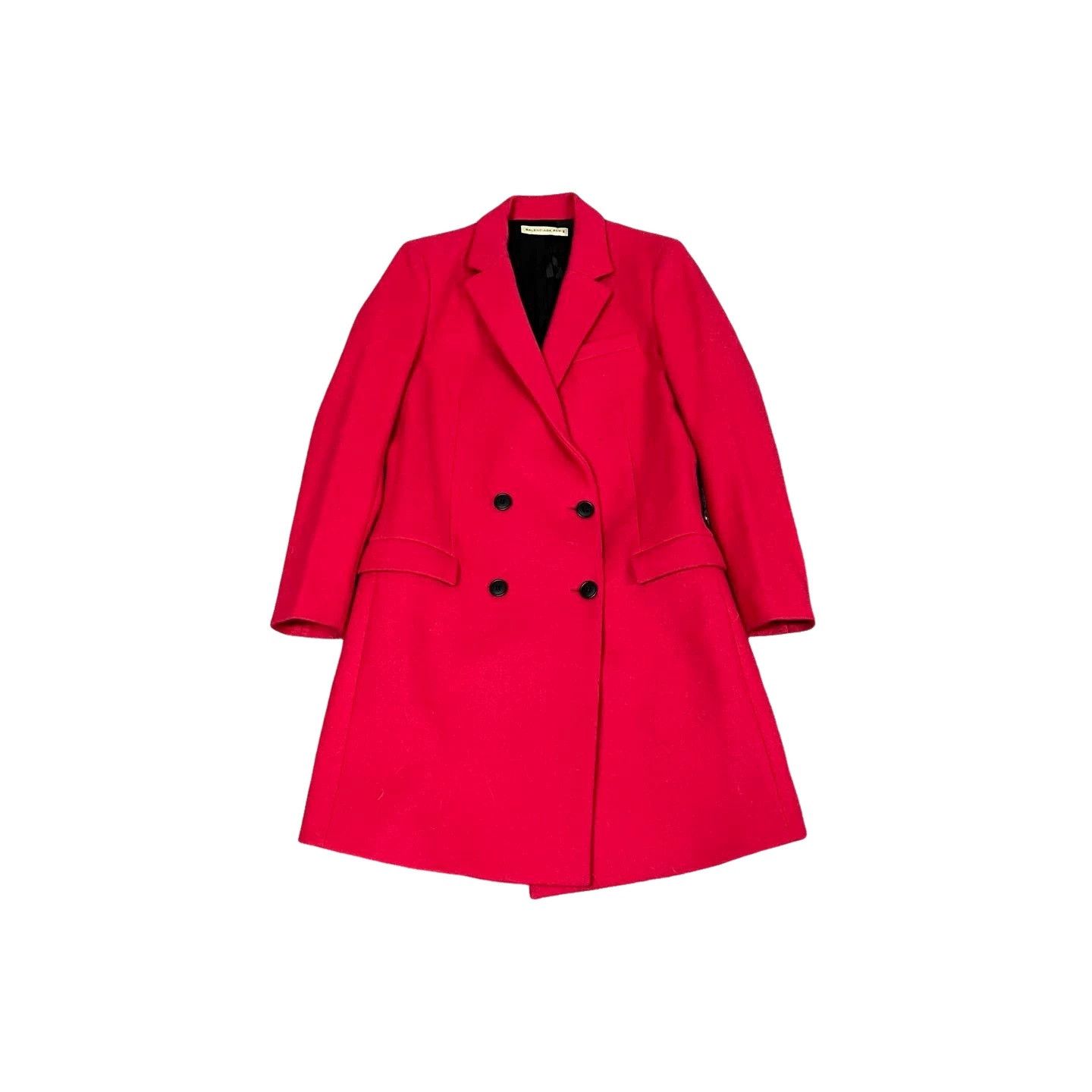 Balenciaga Balenciaga Red Wool Double Breasted Coat FR 38 Size S / US 4 / IT 40 - 1 Thumbnail