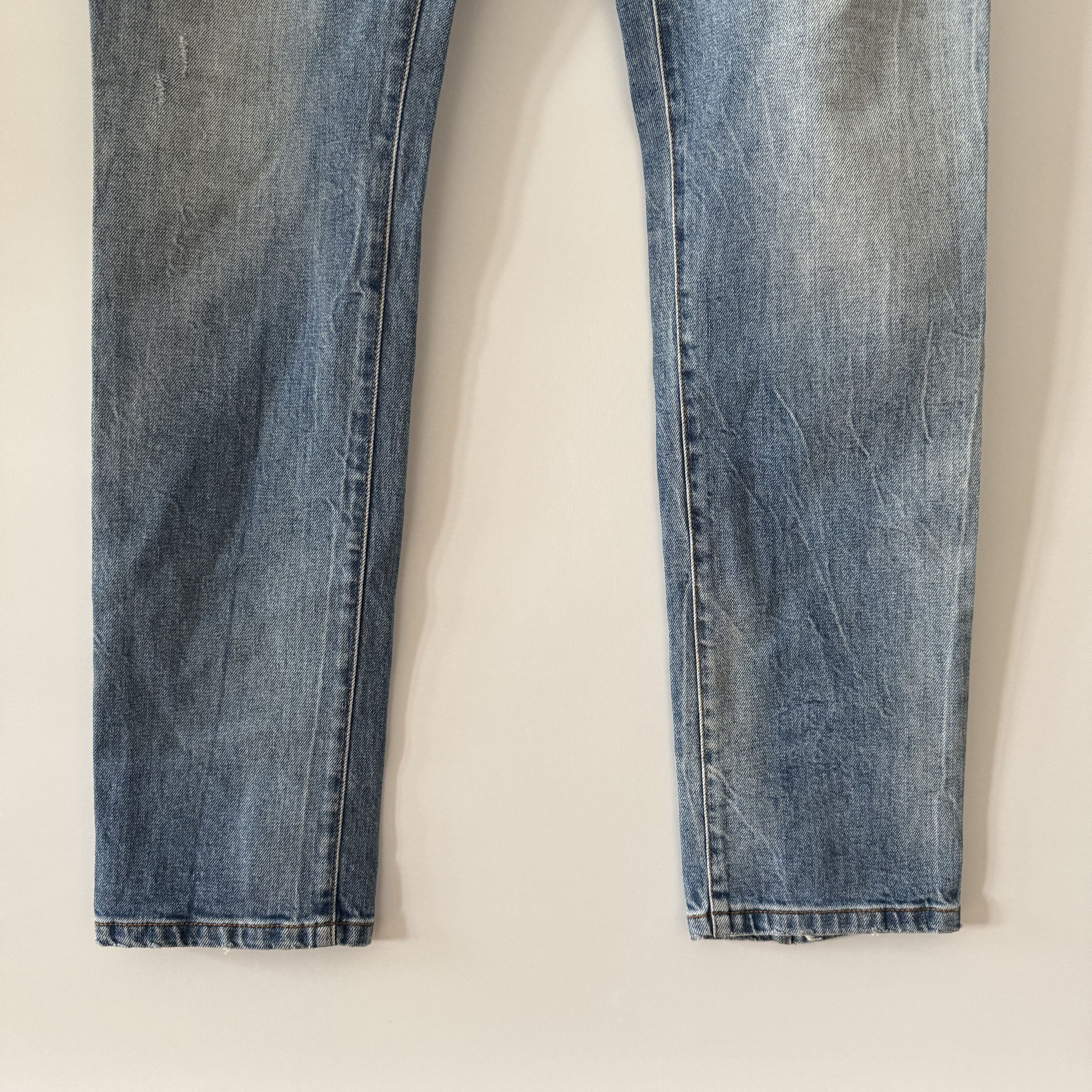 Faith Connexion Faith Connexion Light Blue Slim Fit Denim Jeans Distressed Size US 33 - 3 Thumbnail