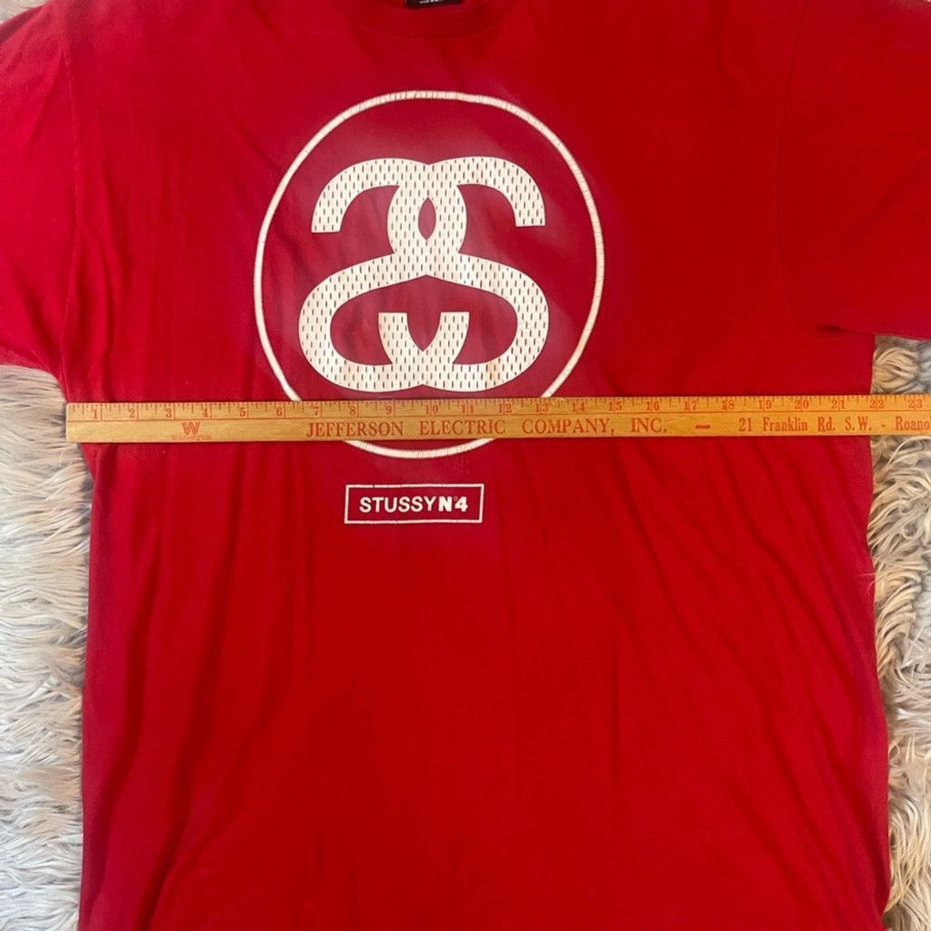 Stussy Stussy N4 1980 red tee size XL Size US XL / EU 56 / 4 - 4 Thumbnail