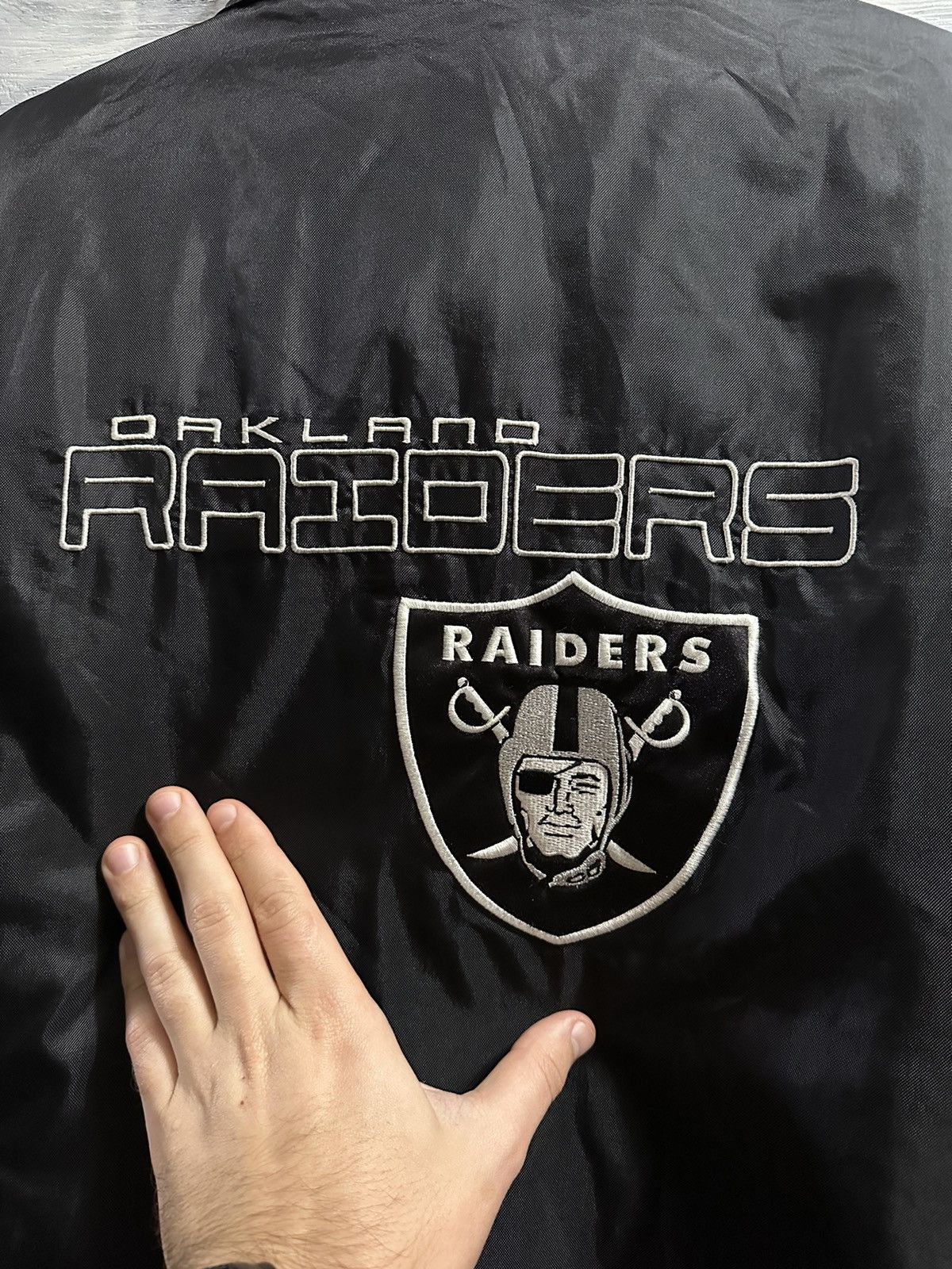 NFL Rare Vintage Jacket Raiders Oakland Made in Korea. Size US L / EU 52-54 / 3 - 3 Thumbnail