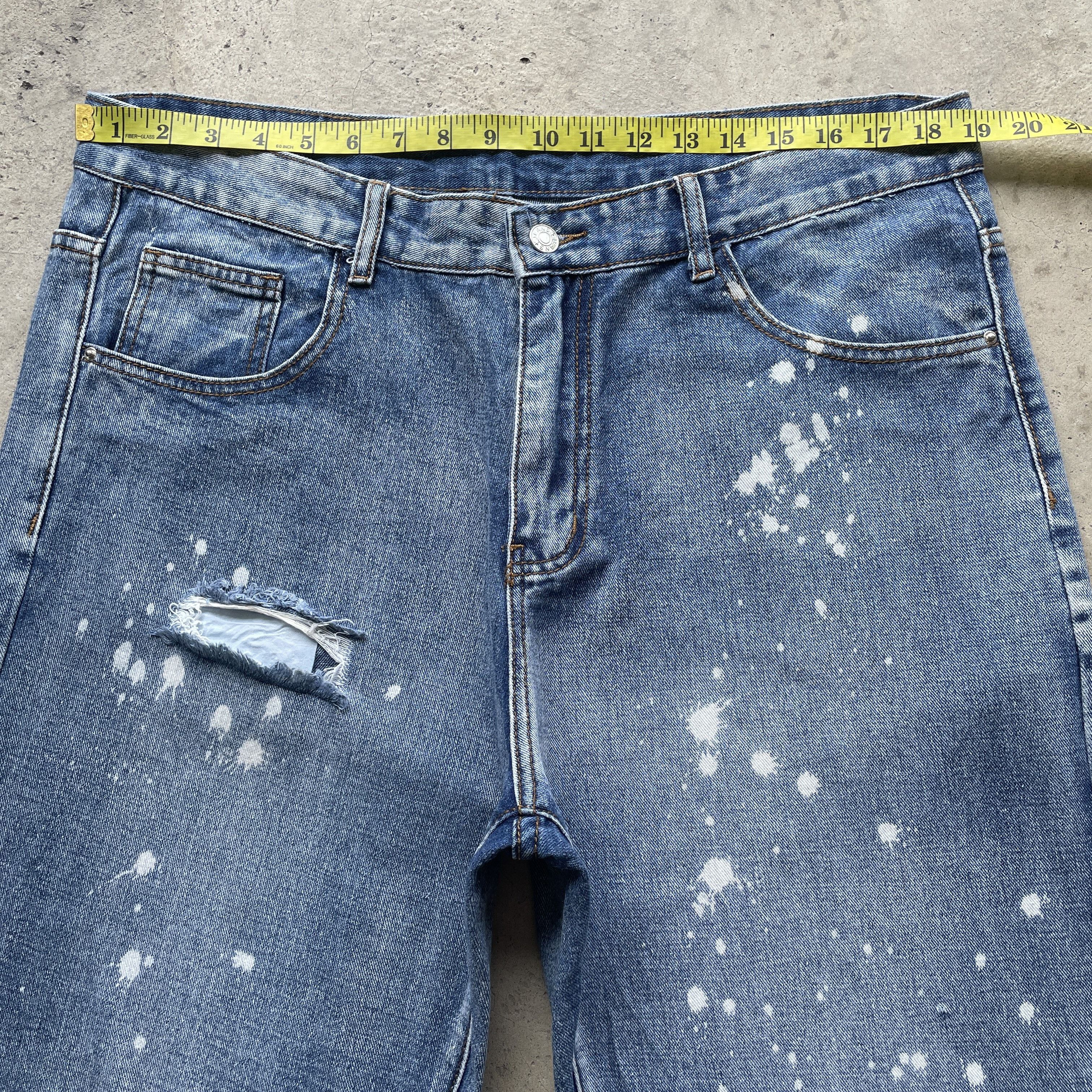 Japanese Brand × Shein Vintage Shein Japan Distressed Splash Painters Jeans Pants Size US 38 / EU 54 - 5 Thumbnail