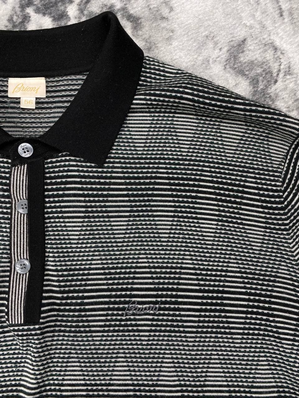 Brioni Vintage Brioni Knit Polo Long Sleeve Sweater Wool Silk Men Size US XL / EU 56 / 4 - 4 Thumbnail