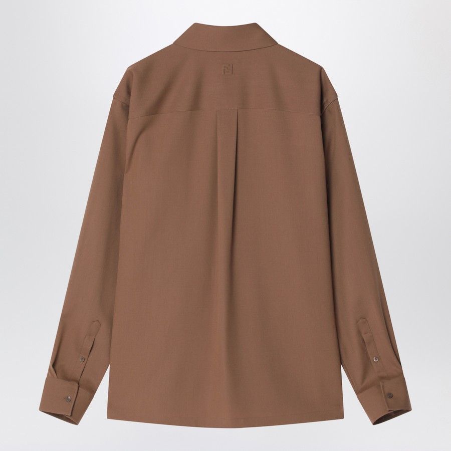 Fendi o1d2blof0226 Wool Shirt in Brown Size US L / EU 52-54 / 3 - 2 Thumbnail