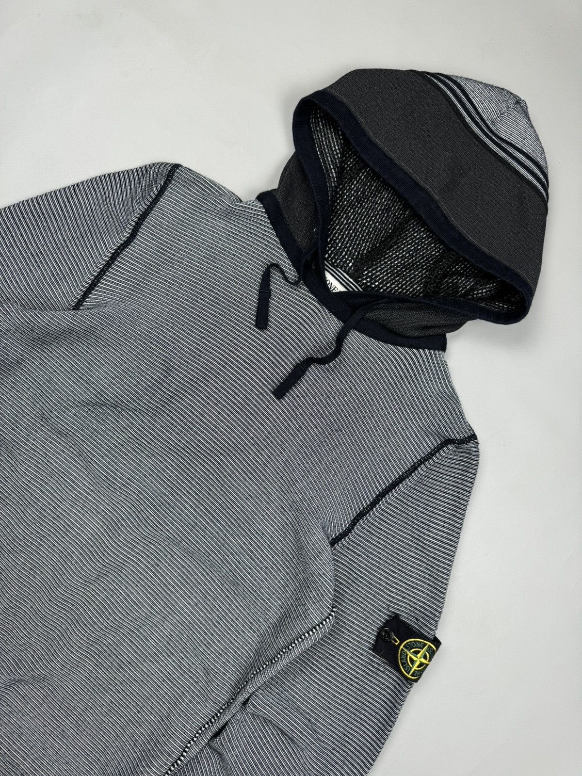Stone Island Stone Island SS10 Stripped hooded knit sweater size L Size US L / EU 52-54 / 3 - 2 Thumbnail