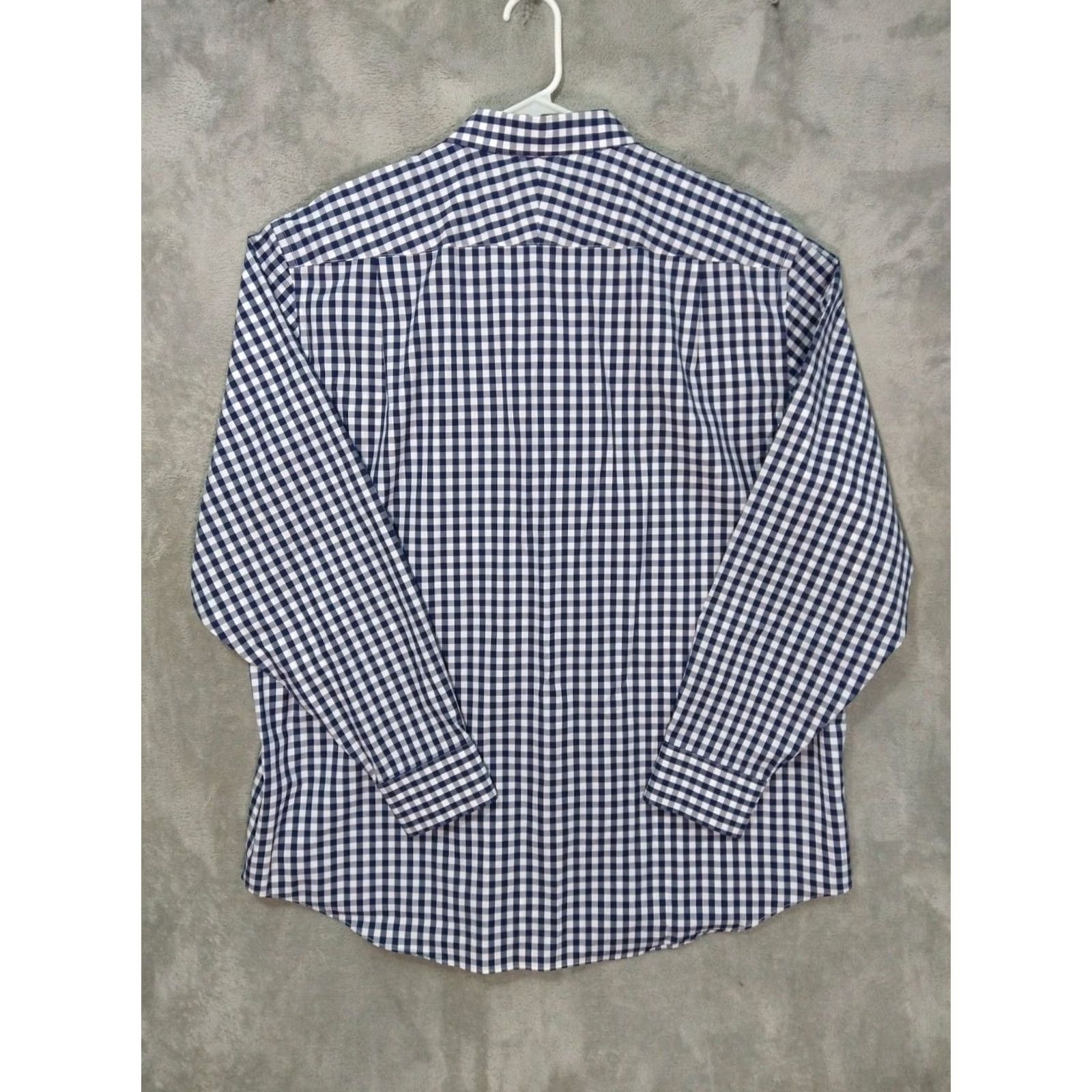 Charles Tyrwhitt Charles Tyrwhitt Shirt Blue Plaid Non Iron Classic Fit Long Sleeve Mens 2XL Size US XXL / EU 58 / 5 - 2 Thumbnail