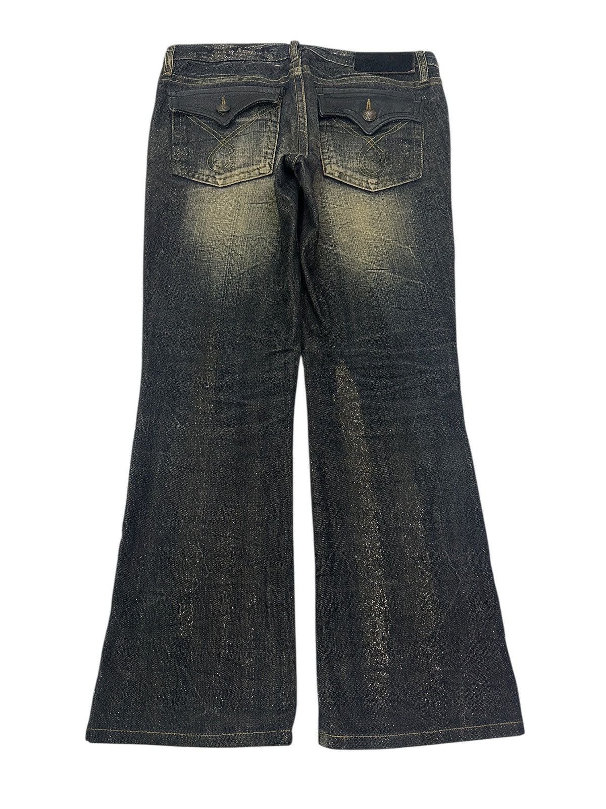 Japanese Brand × Vintage Vintage Japanese LAGUST Distressed Mud Wash Flare Jeans Size US 32 / EU 48 - 2 Thumbnail
