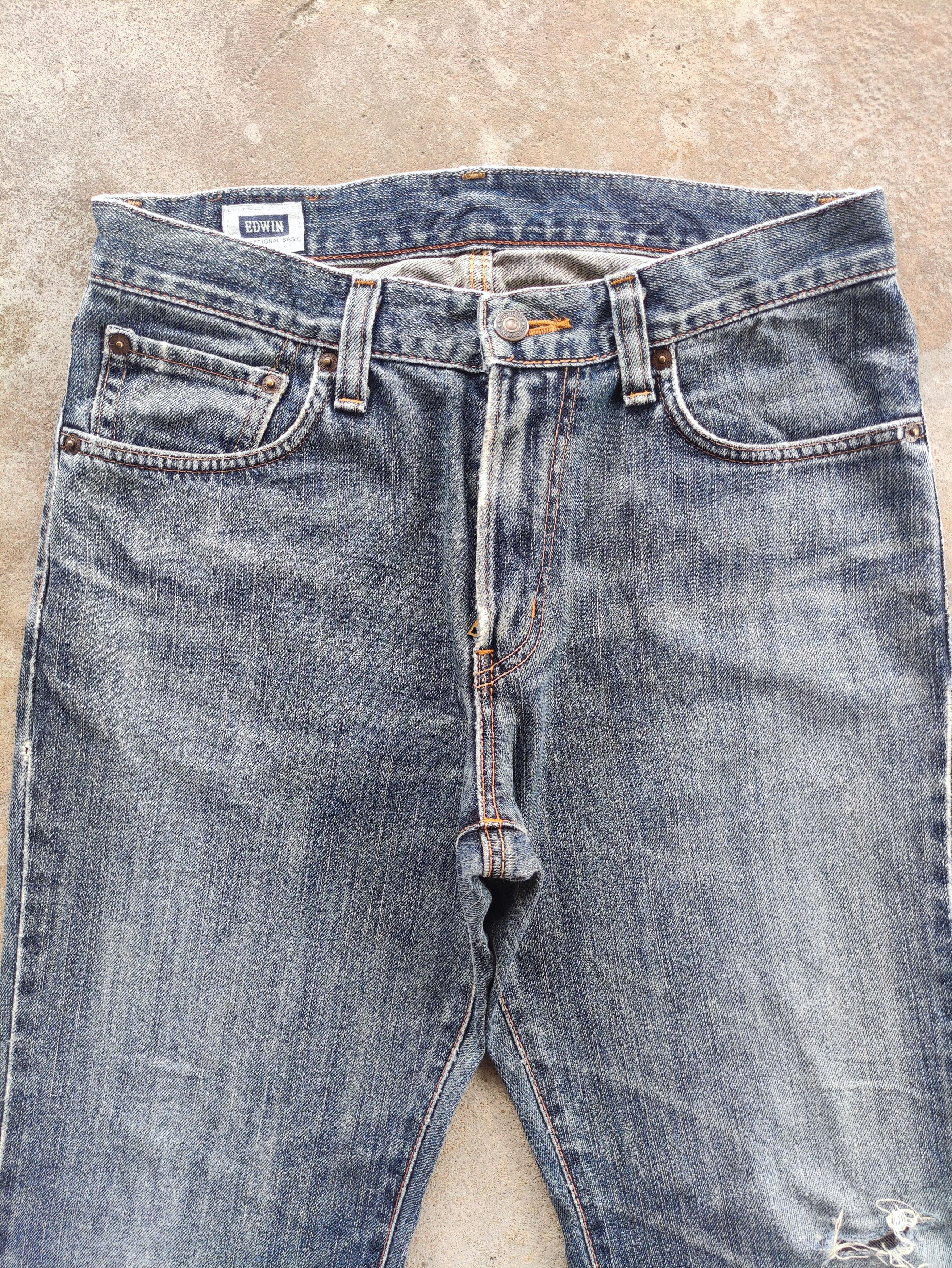 Edwin Vintage Edwin Brand Distressed Faded Denim Pants Size US 31 - 3 Thumbnail