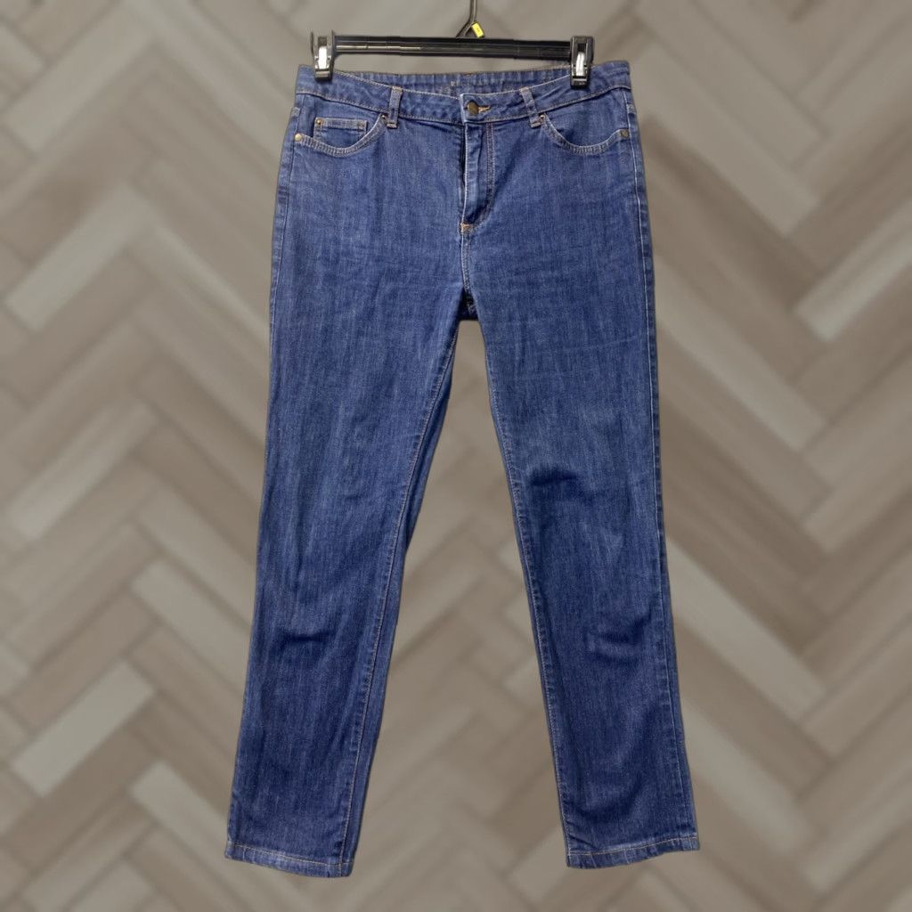 Denime CTF Jeans Women 32 Regular Mid Rise Dark Wash Blue Denim Stretch 5-Pocket Size 24" / US 00 / IT 34 - 1 Thumbnail