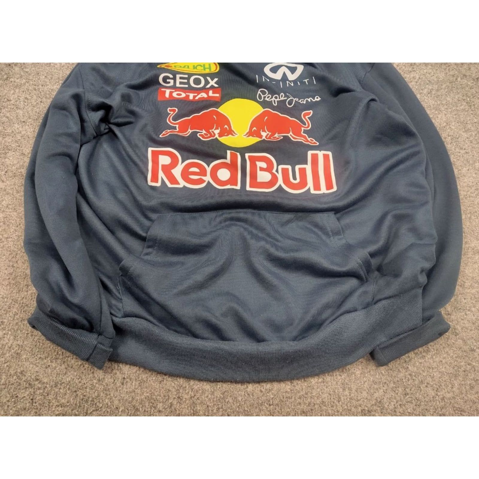 Logo 7 Vintage Racing Red Bull All Logo Blue Hoodie Mens M Blue 90s Sports USA Logo Pouch Pocket Hoodie Size US M / EU 48-50 / 2 - 6 Thumbnail