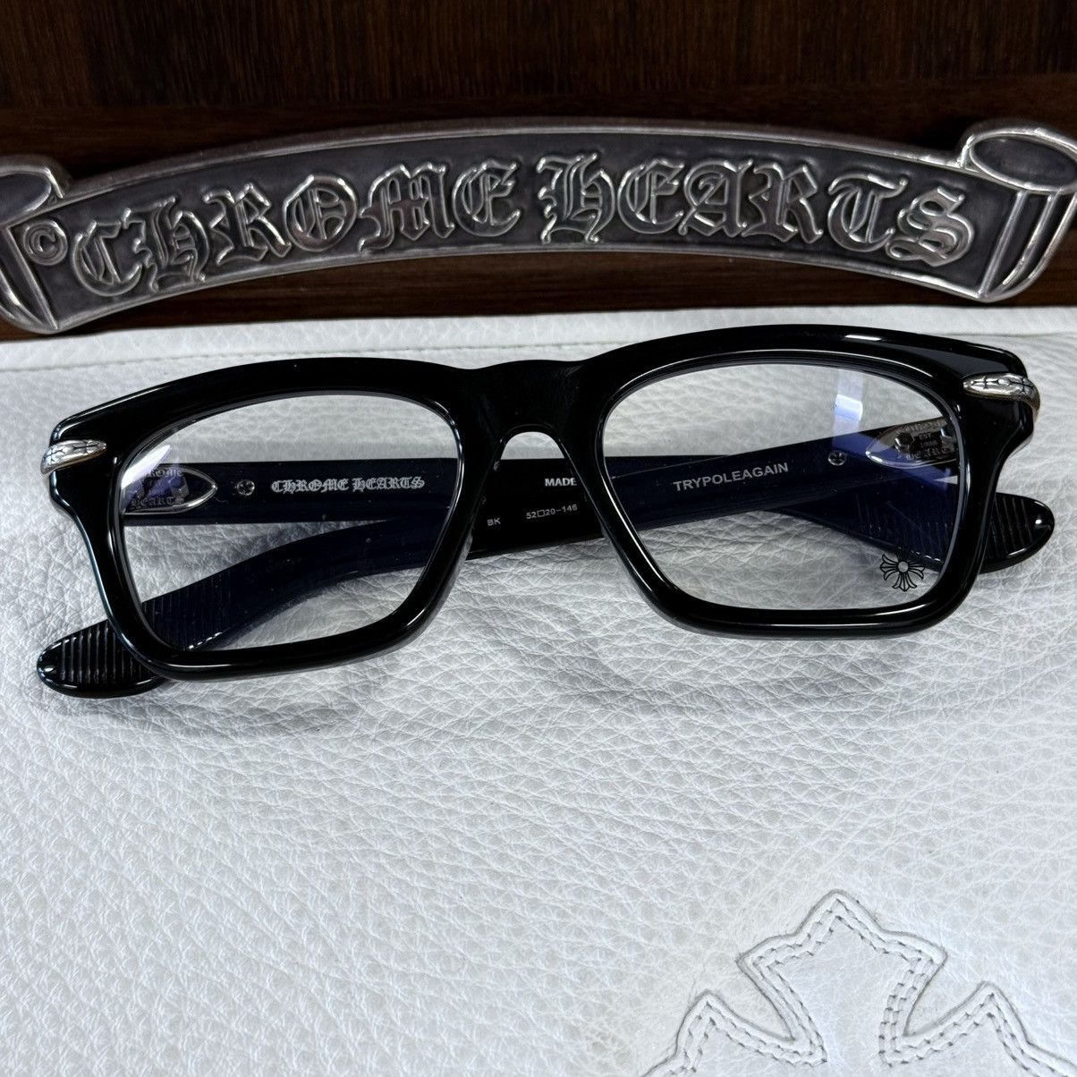 Chrome Hearts Chrome Hearts TRYPOLEAGAIN Glasses Size ONE SIZE - 1 Thumbnail