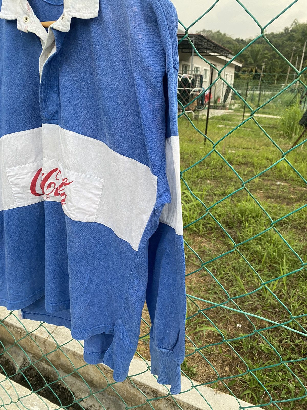 Coca Cola 🔥 Distressed 🔥 Coca Cola Spellout Polos Rugby Long Sleeve Size US S / EU 44-46 / 1 - 5 Thumbnail