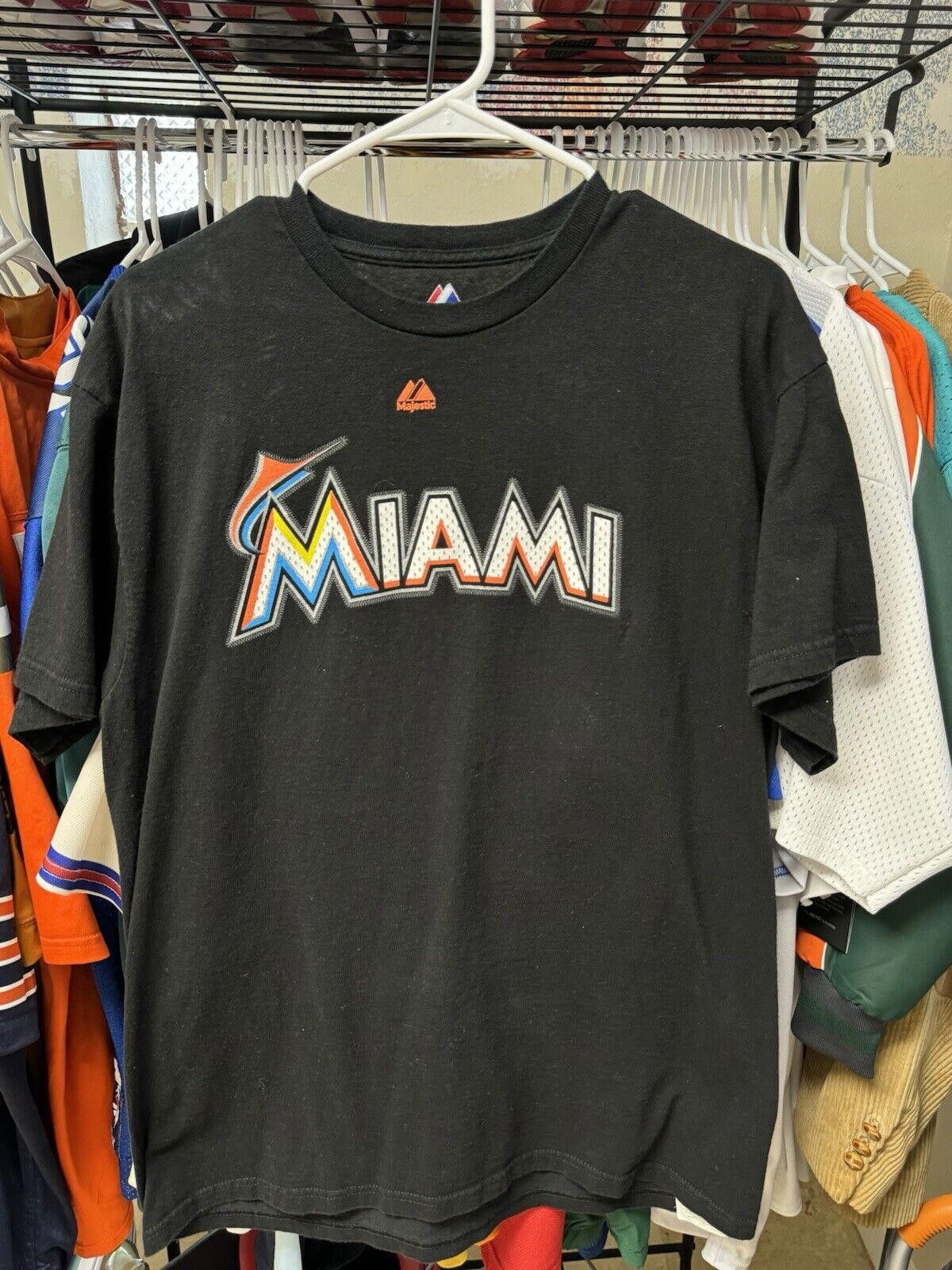 Majestic MLB Majestic Miami Marlins Stanton Tshirt Size US XXL / EU 58 / 5 - 1 Thumbnail