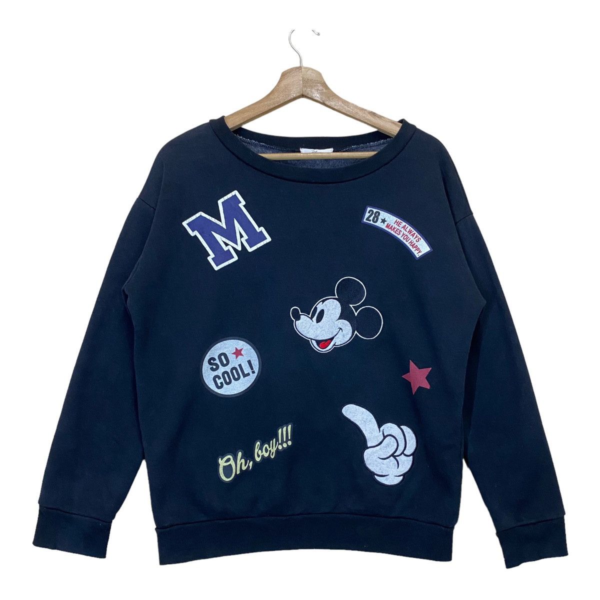 Disney × Japanese Brand × Mickey Mouse Mickey Mouse Big Logo Crewneck Sweatshirt Size US S / EU 44-46 / 1 - 1 Thumbnail