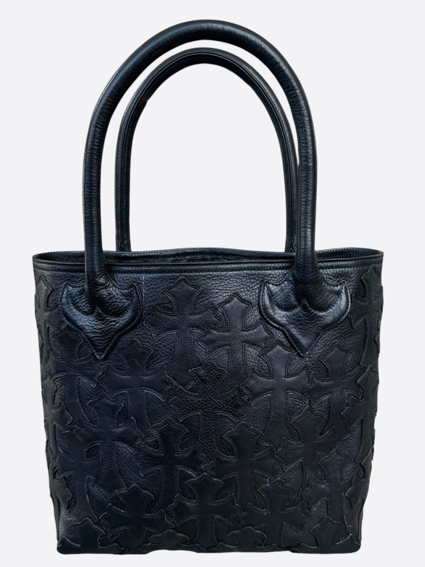 Chrome Hearts Chrome Hearts Cemetery Cross Patch Leather Mini Tote