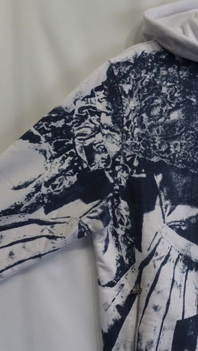 Alexander McQueen o1rshd1 ***Defect / Printed Hoodie in Navy and White Size US M / EU 48-50 / 2 - 6 Thumbnail