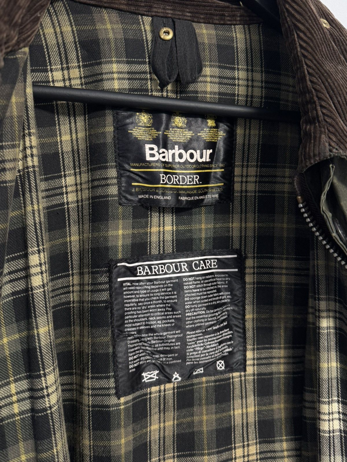 Barbour Vintage Barbour Border Waxed Cotton Mens Jacket Coat Size US XL / EU 56 / 4 - 17 Thumbnail