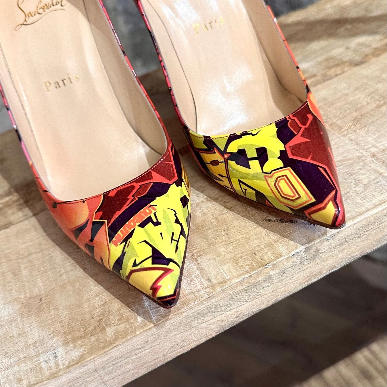 Christian Louboutin Christian Louboutin Orange Patent Metrograf So Kate Pumps Size US 7 / IT 37 - 5 Thumbnail