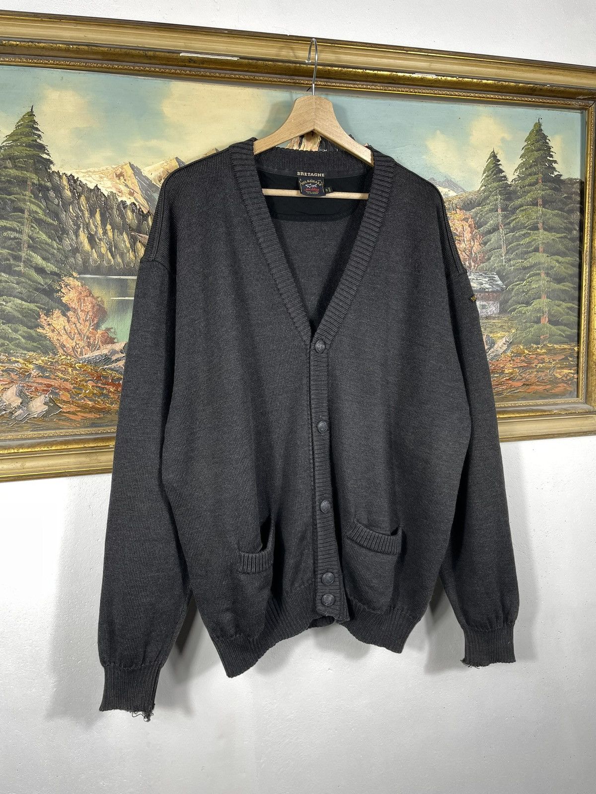 Designer × Paul & Shark × Vintage Retro 90s Black Sweater Paul & Shark Pull Knitwear Jumper Size US XXL / EU 58 / 5 - 3 Thumbnail