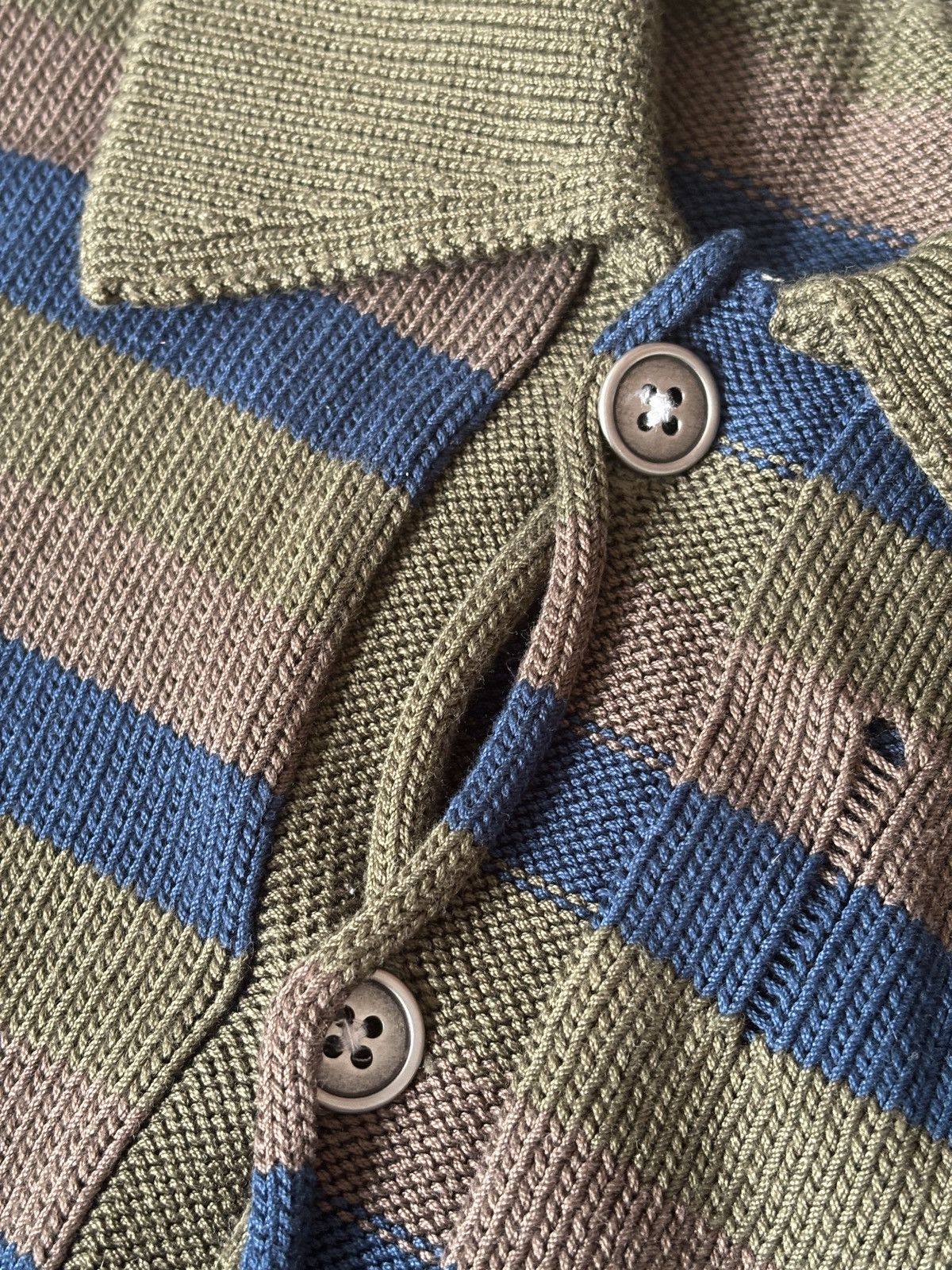 Acne Studios Acne Studios Knit Distressed Polo Size US M / EU 48-50 / 2 - 10 Thumbnail