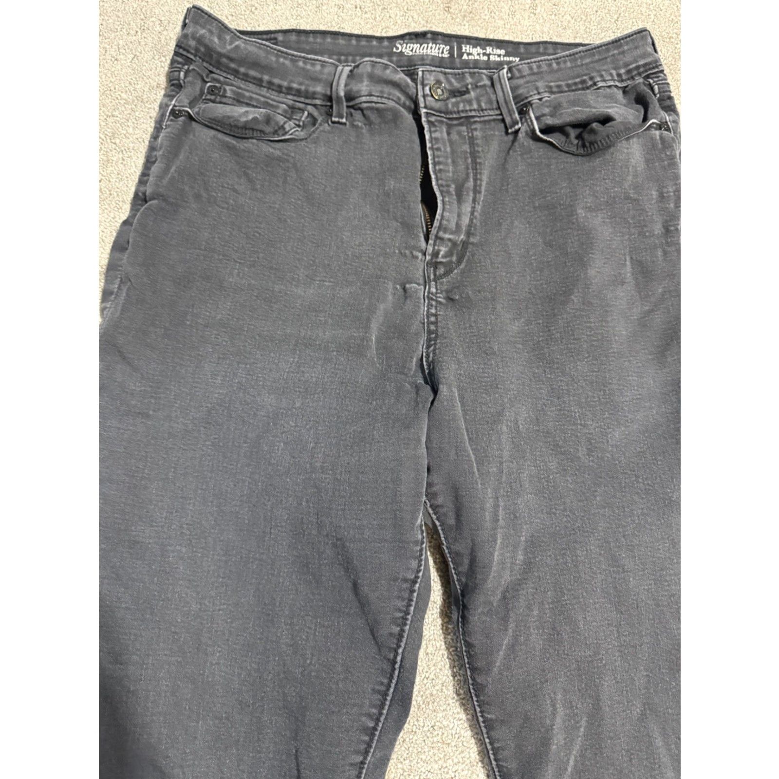 Levi's Signature Levi's Strauss Women's High Rise Ankle Skinny Jeans Black Size 16 W33 Size 38" / US 16 / IT 52 - 4 Thumbnail