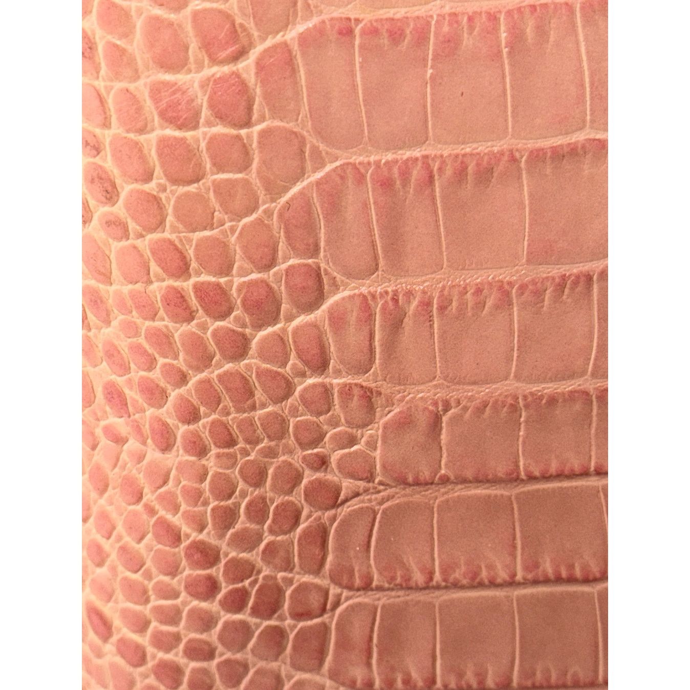 Bcbgmaxazria NWT NEW VTG BCBG MAXAZRIA Croc Embossed Bag Pink Silver Bag Size ONE SIZE - 4 Thumbnail