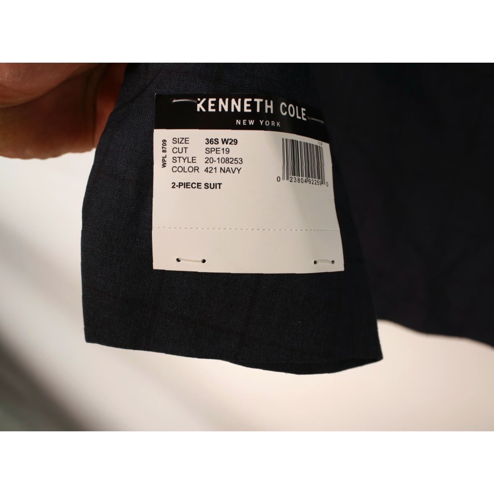 Kenneth Cole Kenneth Cole New York Jacket Mens 36 Short Slim Fit Navy Check 2-Button Size US 36 / EU 52 - 7 Thumbnail